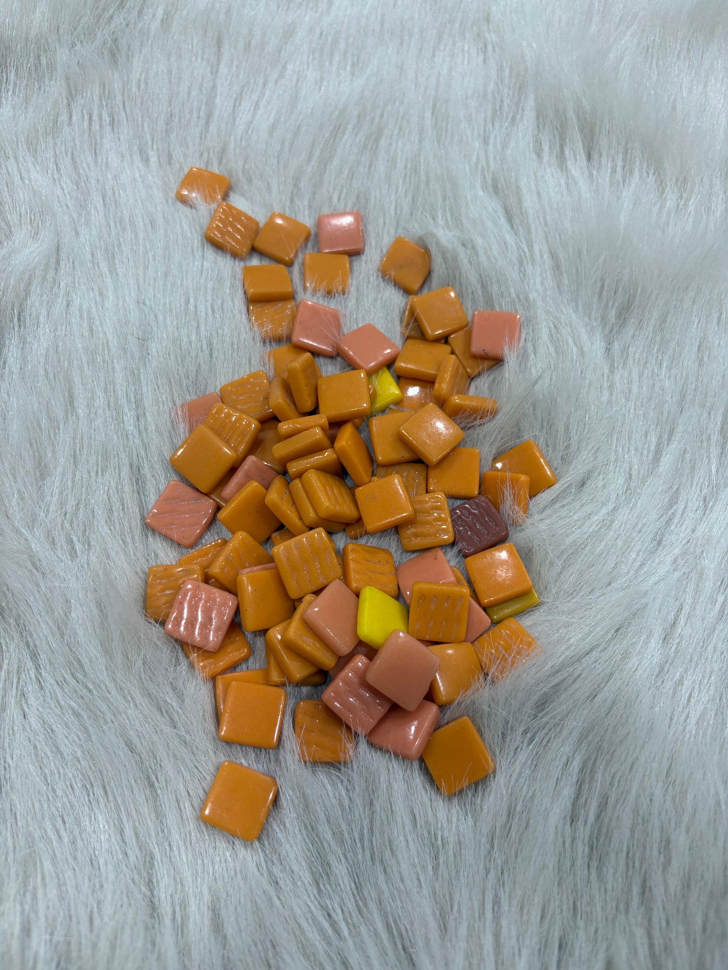 MX-03 Turunç Mix Tonlar Sanatsal Mozaik 15x15mm
