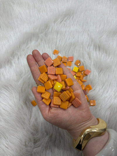 MX-03 Turunç Mix Tonlar Sanatsal Mozaik 15x15mm