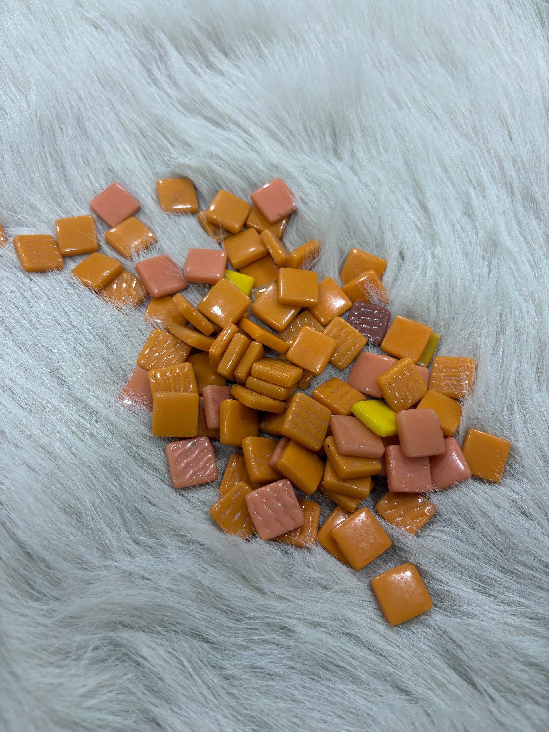 MX-03 Turunç Mix Tonlar Sanatsal Mozaik 15x15mm