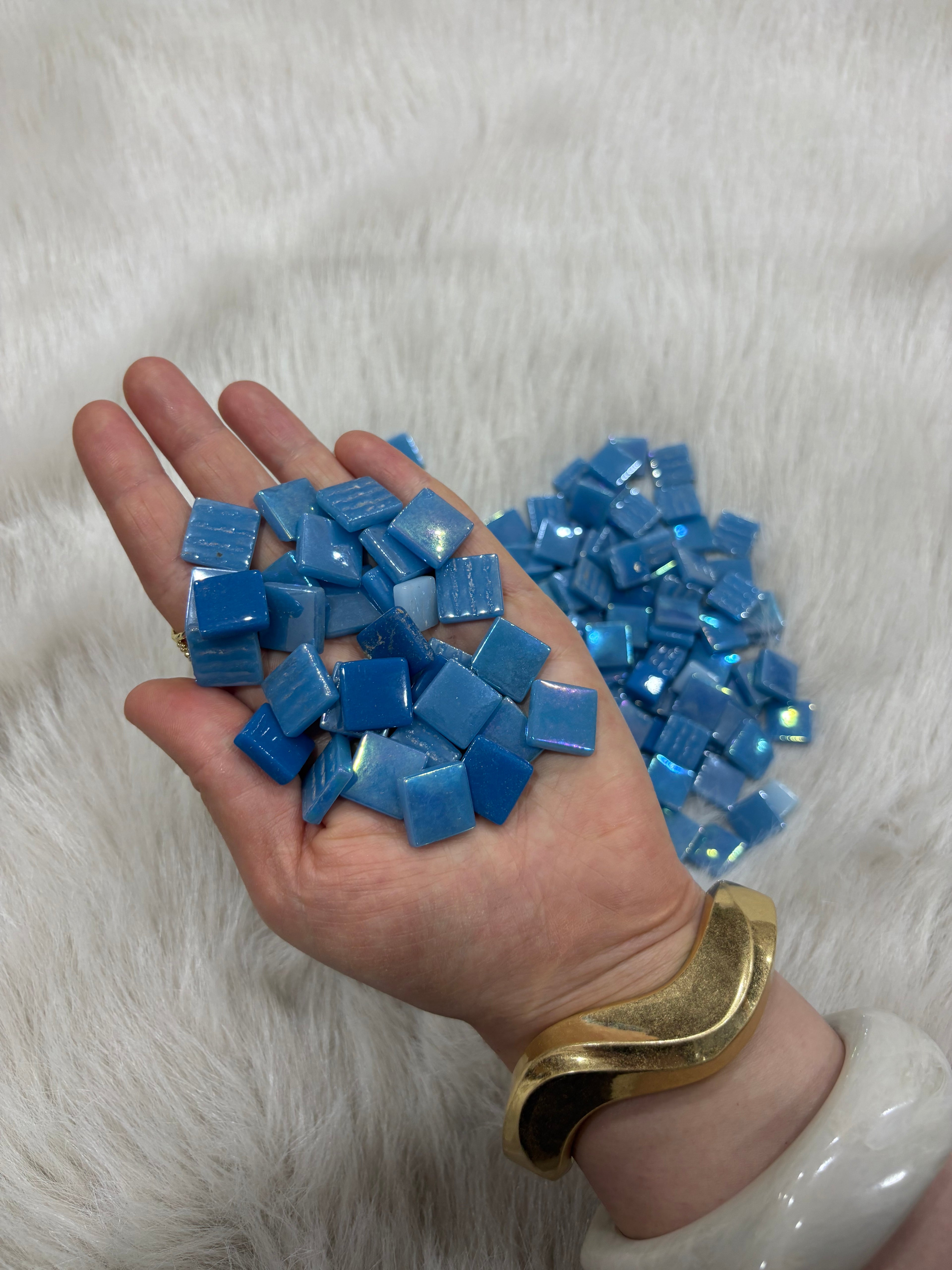 MX-01 Blue Mix Tones Artistic Mosaic 15x15mm