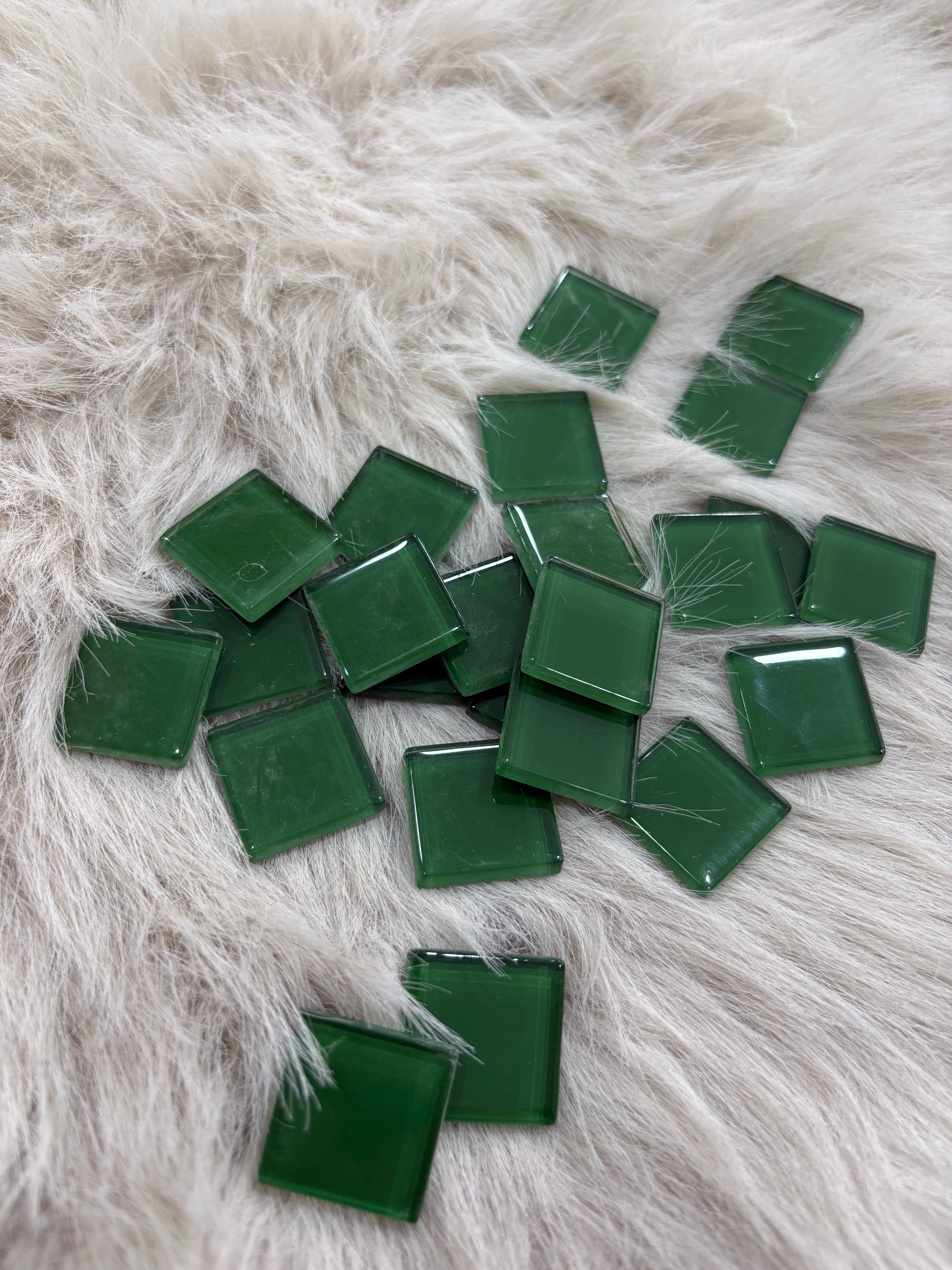 Sanatsal Kristal Mozaik KS-23 23x23mm Koyu Yeşil