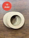 Paintable Raw Wooden Ring 14x14cm (Set of 10)