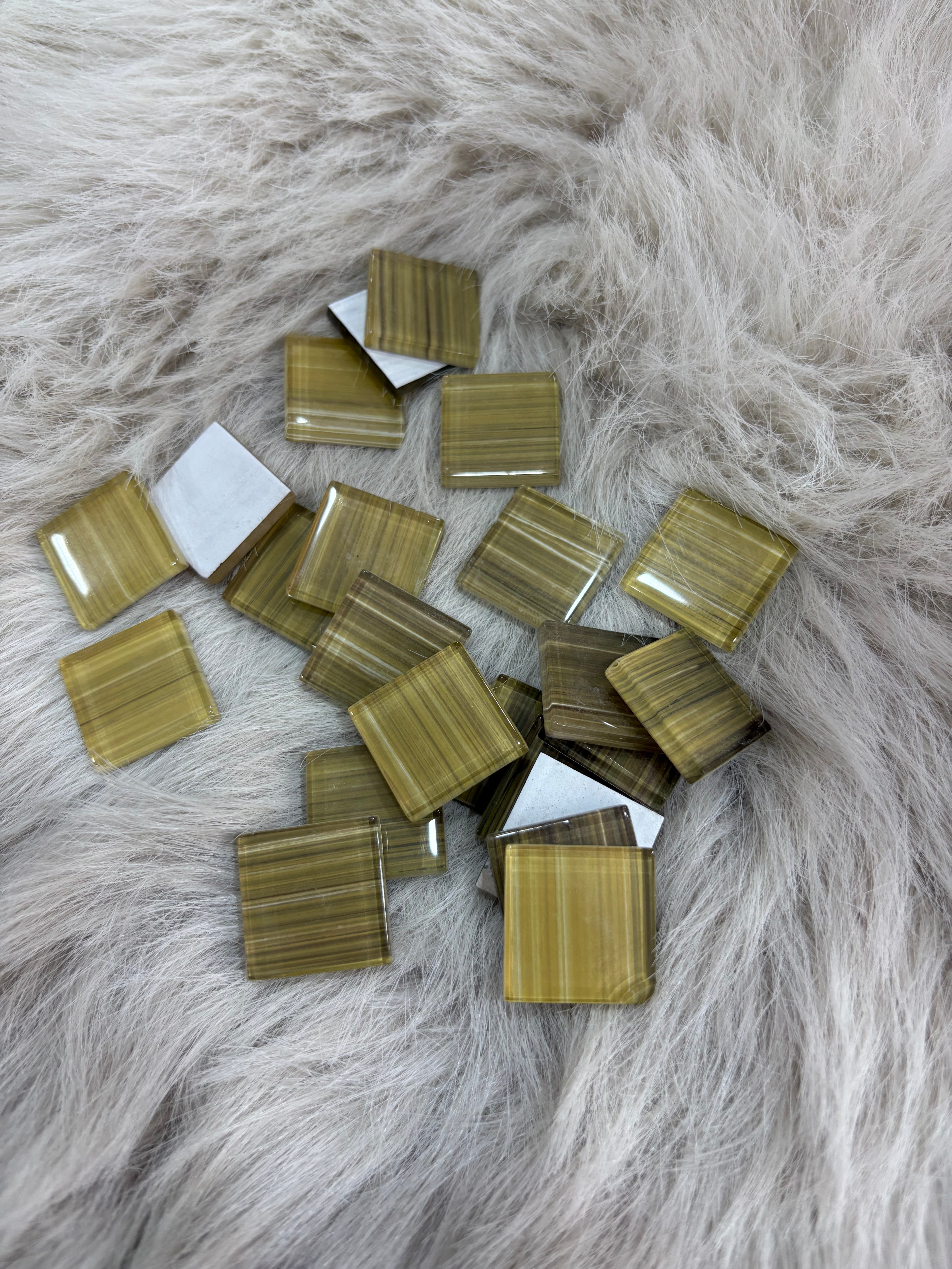 Sanatsal Kristal Mozaik KS-06 23x23mm Yanık Çimen