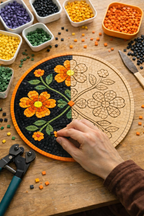 40x40cm Yuvarlak Şablon Hazır Yetişkin Set (Orta Seviye)