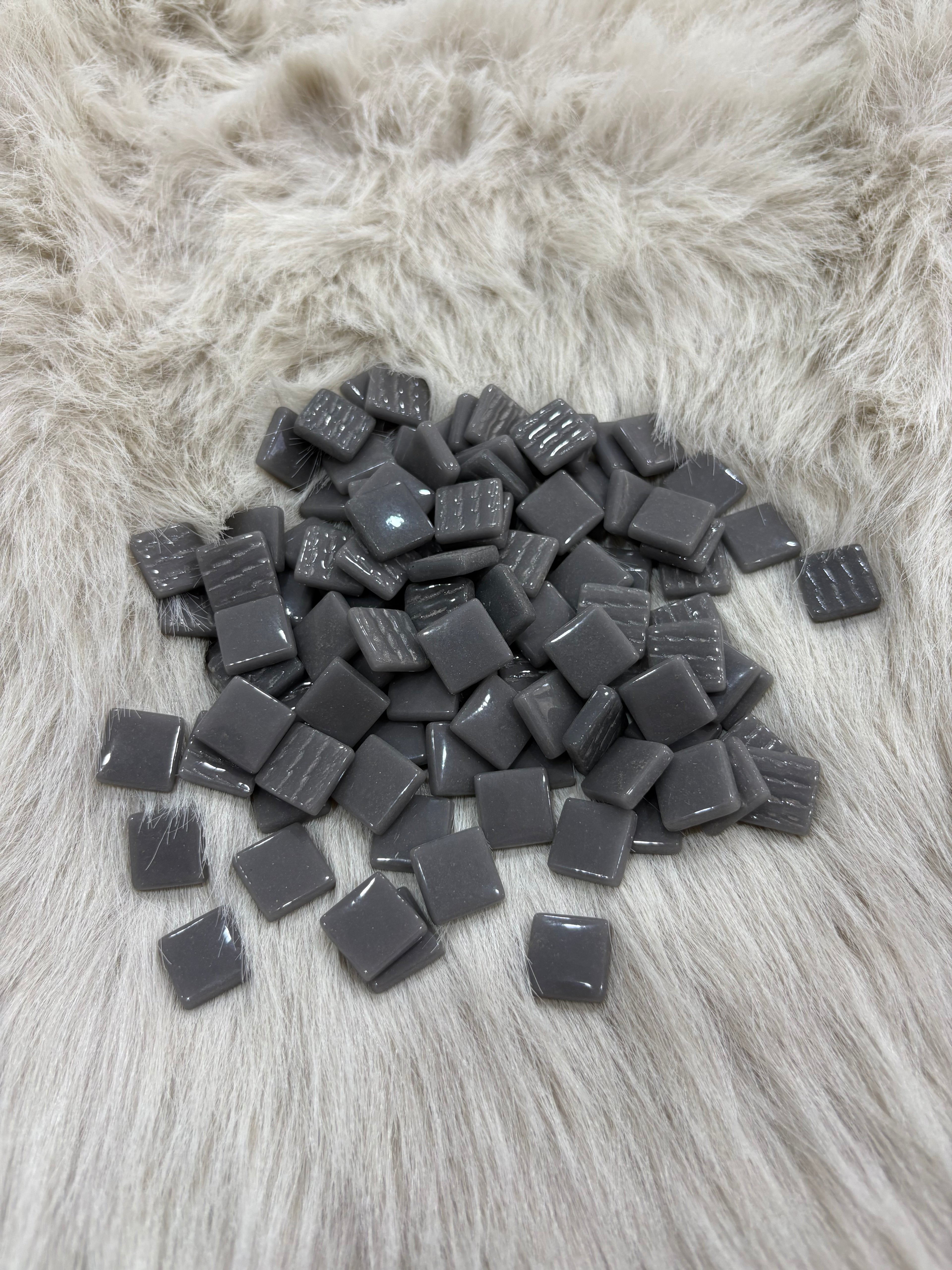 KM-03 Koyu Gri Sanatsal Mozaik 15x15mm