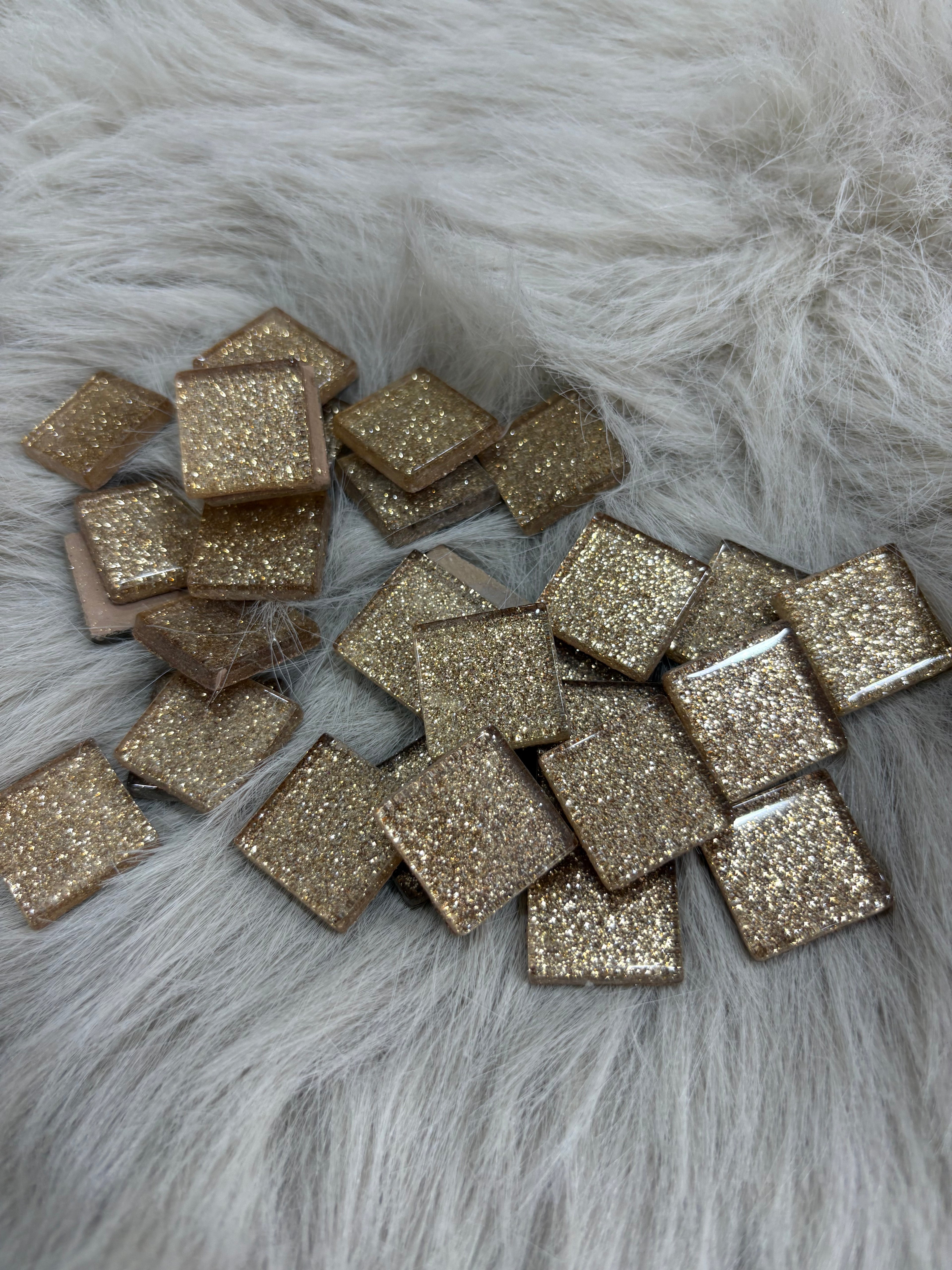 Sanatsal Kristal Mozaik KS-49 23x23mm Simli Gold