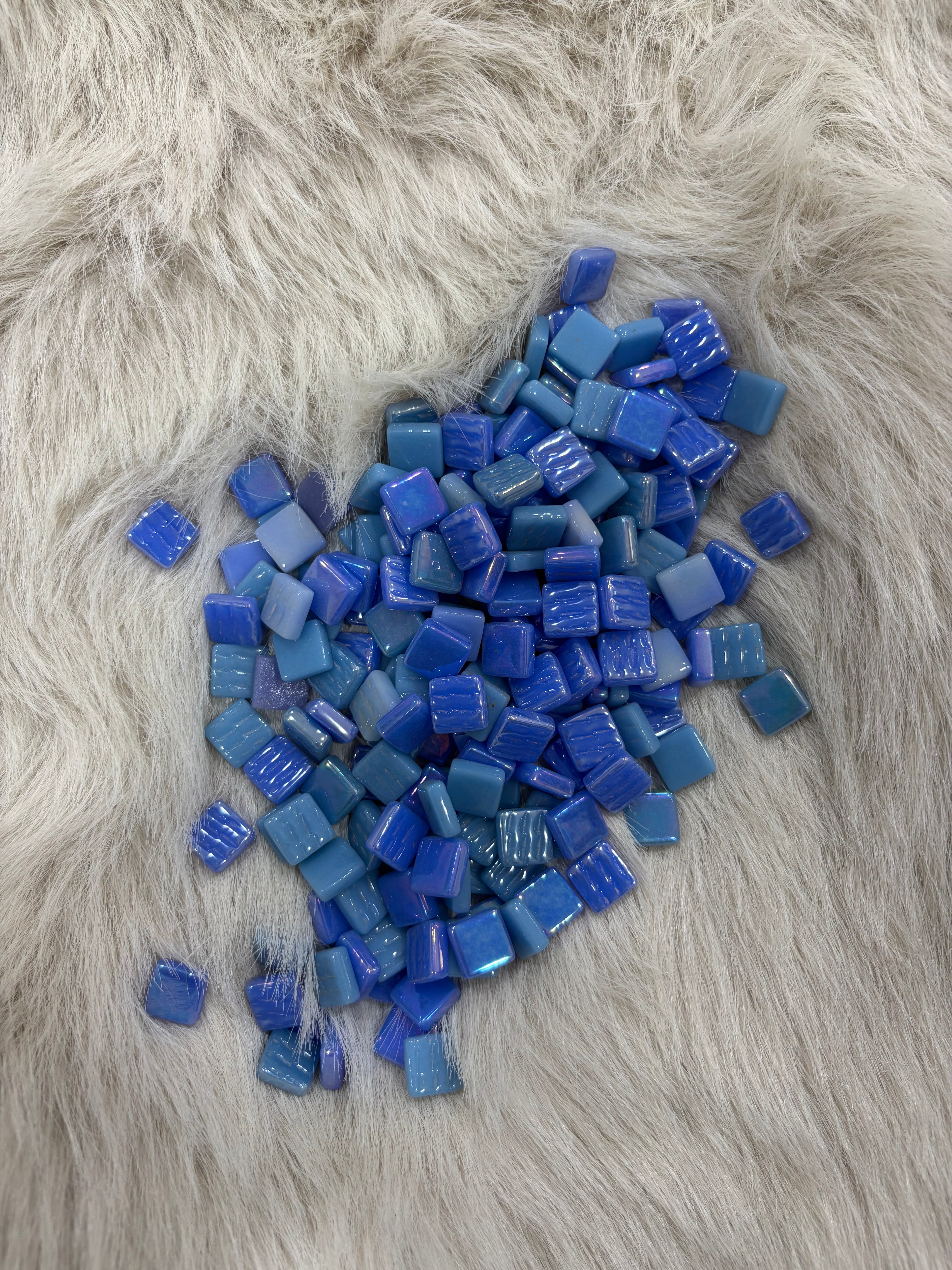 MX-07 Lüsterium Mavi Mix Tonlar Sanatsal Mozaik 12x12mm