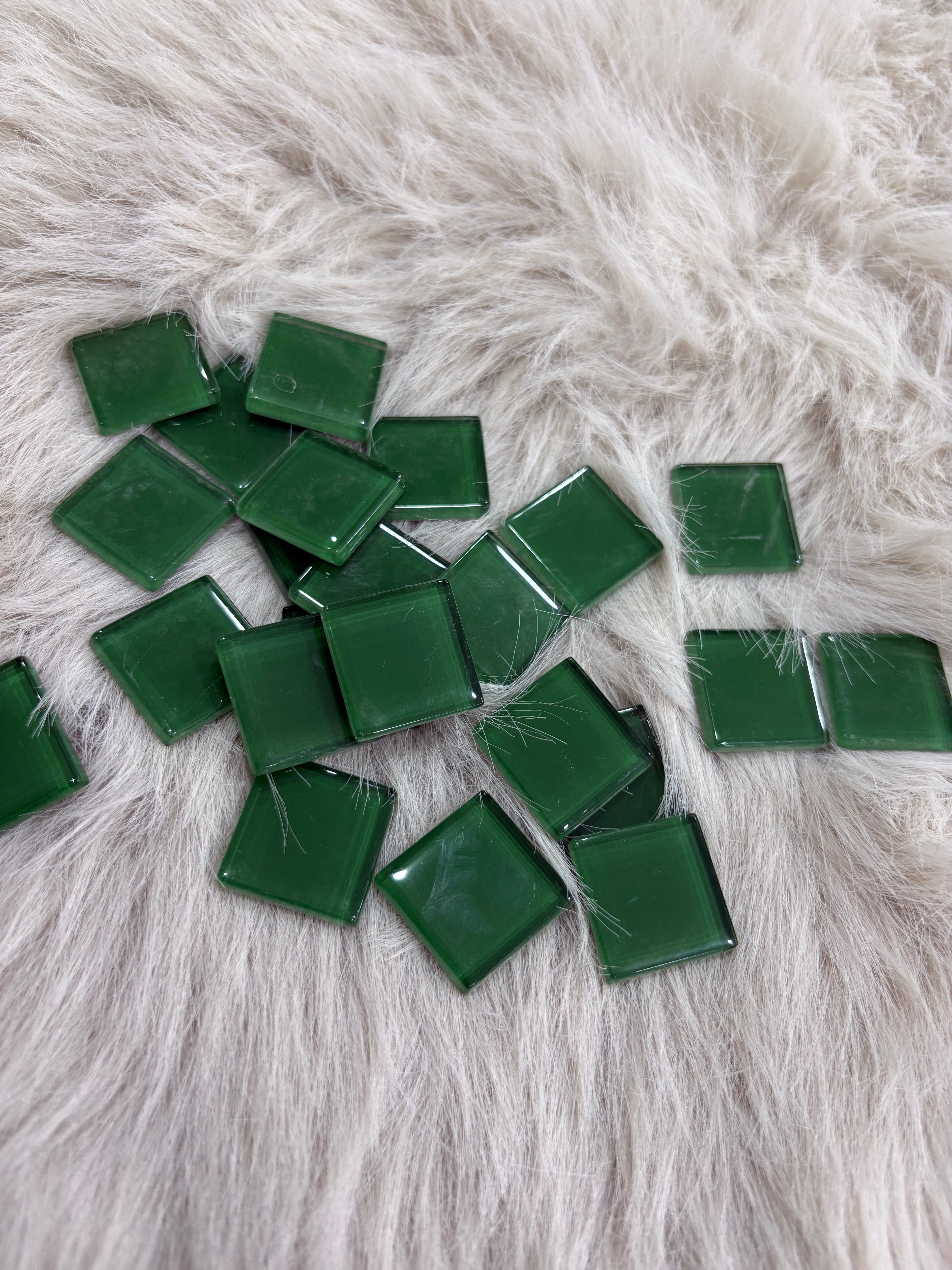 Sanatsal Kristal Mozaik KS-23 23x23mm Koyu Yeşil
