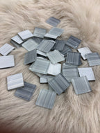 Sanatsal Kristal Mozaik KS-12 23x23mm Çizgili Gri Mix