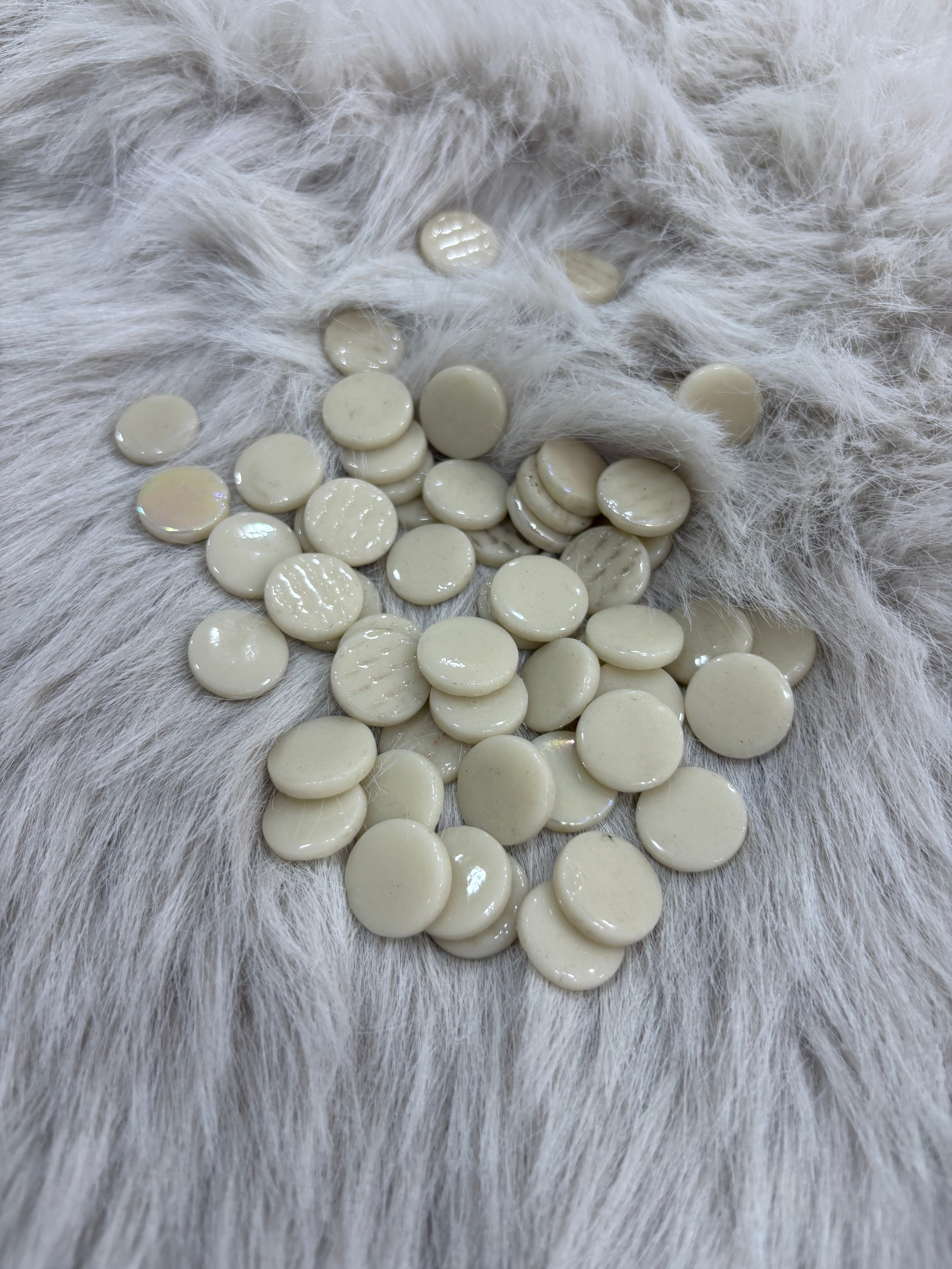 Sanatsal Mozaik YM-13 Bej Yuvarlak 16x16mm