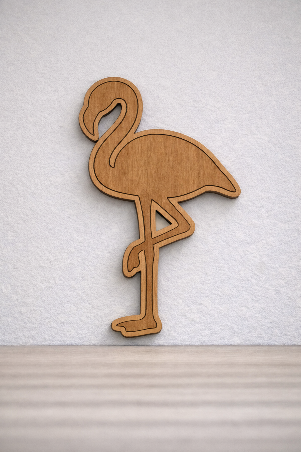 19x27,5cm Flamingo Figür Mozaik Bazı
