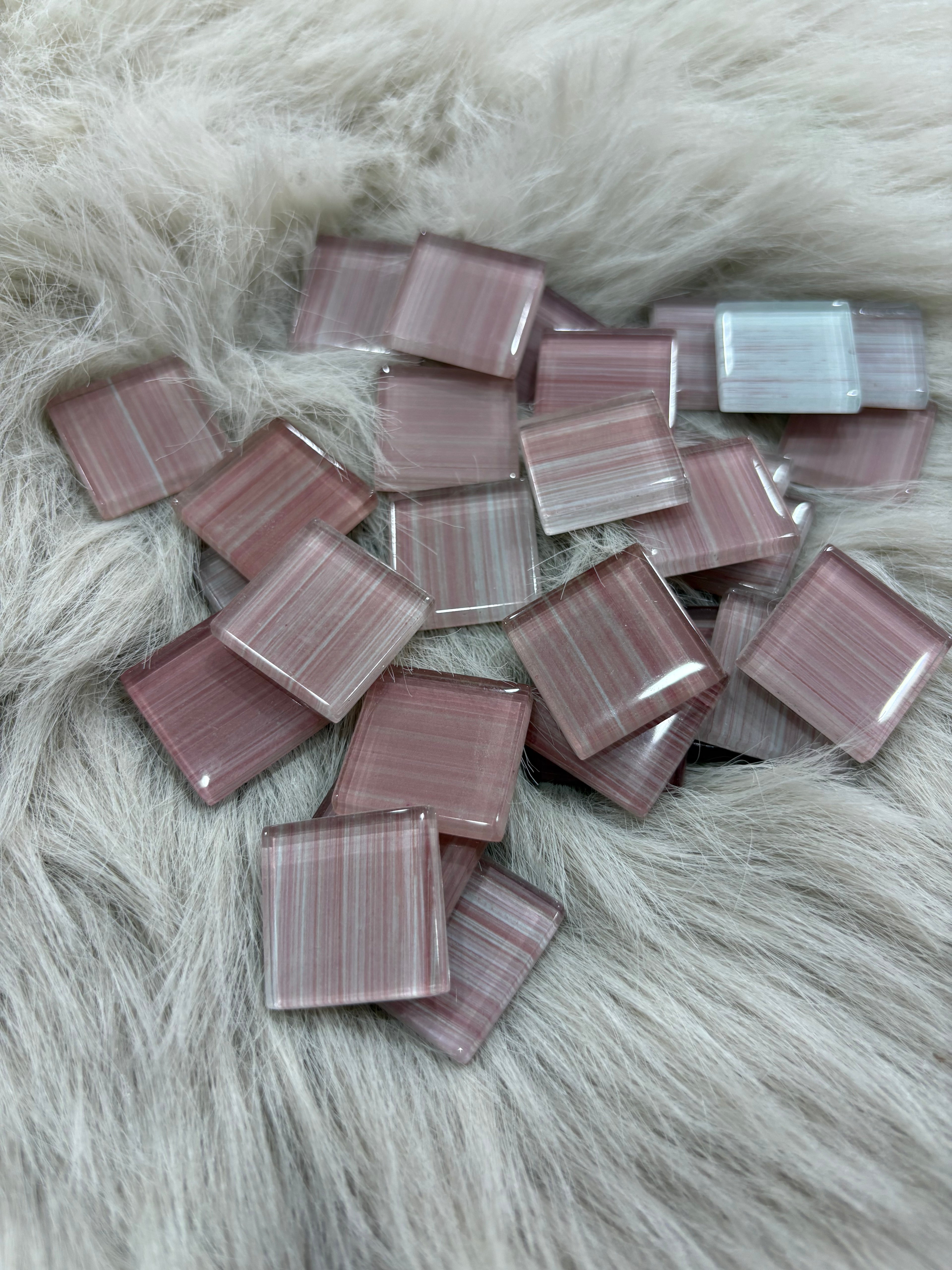 Sanatsal Kristal Mozaik KS-44 23x23mm Şeker Pembe