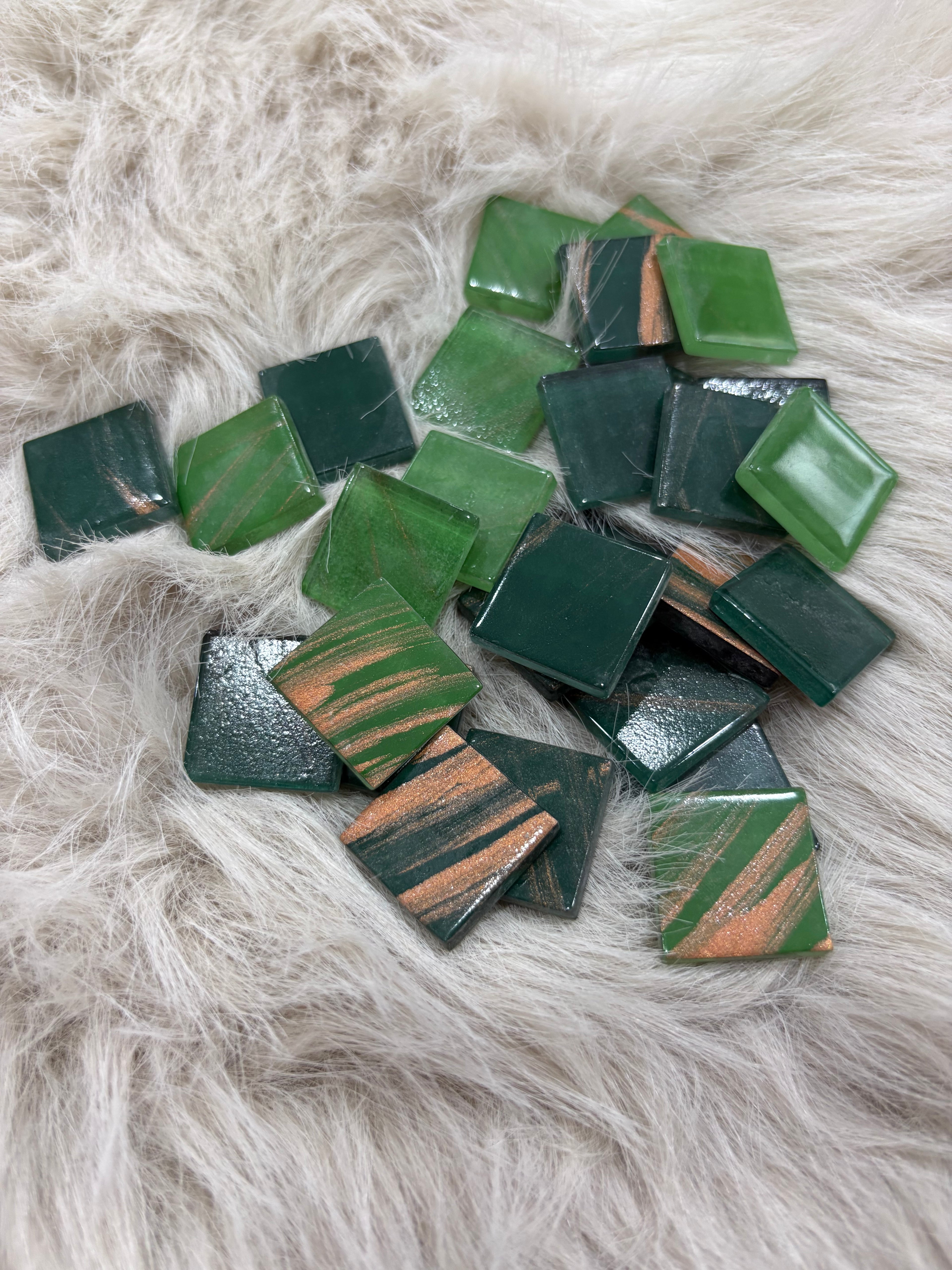 Sanatsal Kristal Mozaik KS-33 23x23mm Art Yeşil