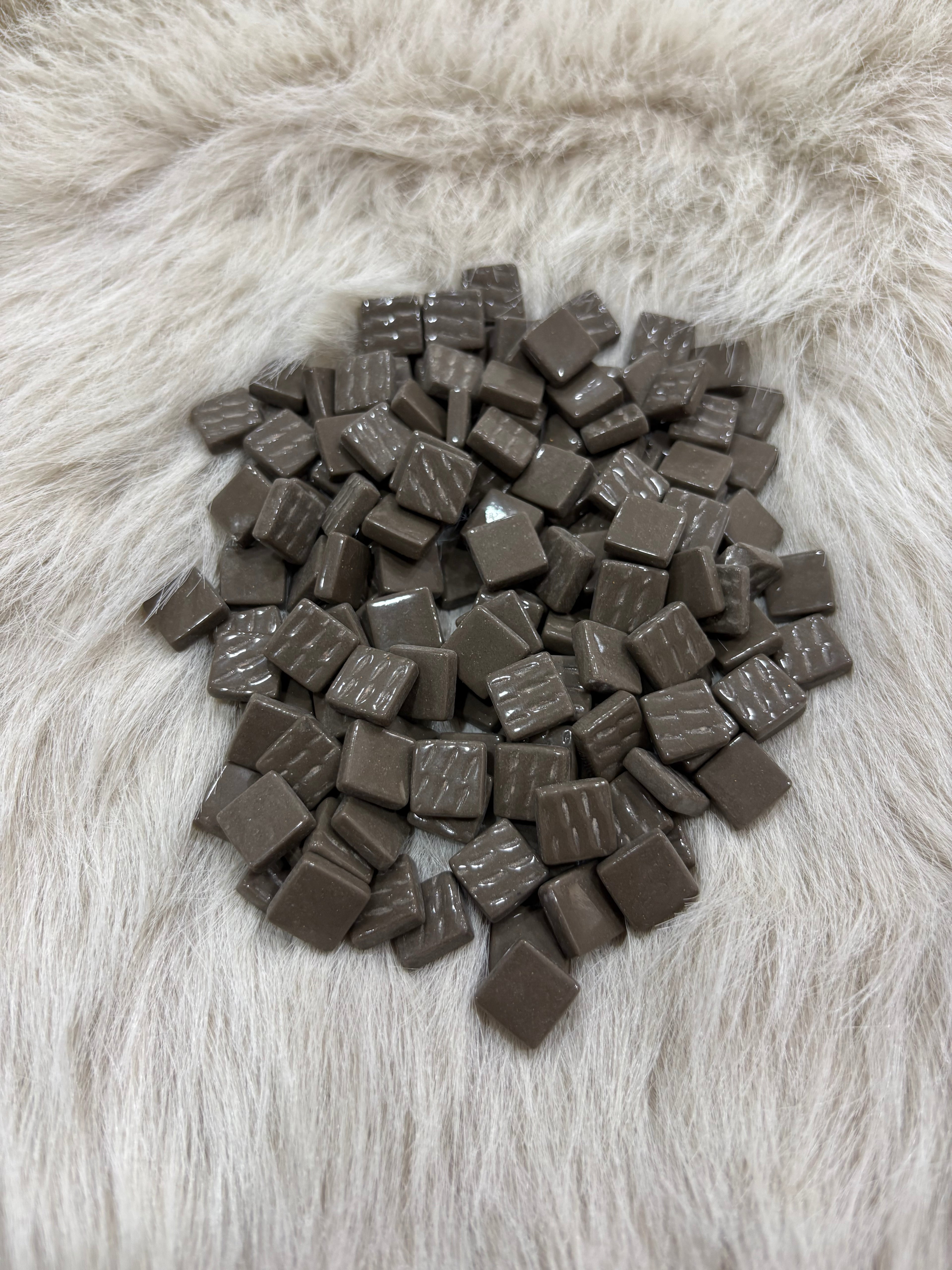 KM-01 Haki Gri Sanatsal Mozaik 12x12mm