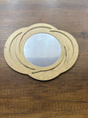 26.1x21.8cm Spiral Mirror Raw Wood