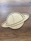 29.5x22.5cm Saturn Figure Raw Wood