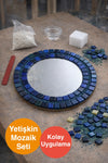 28x28cm Round Plexiglass Mirror Adult Set (Beginner Level)Blue Tones