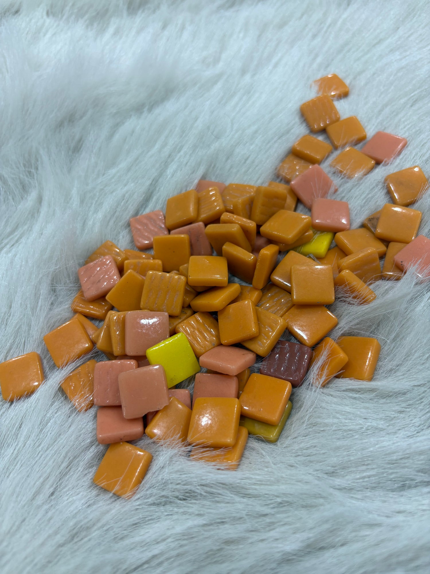 MX-03 Turunç Mix Tonlar Sanatsal Mozaik 15x15mm