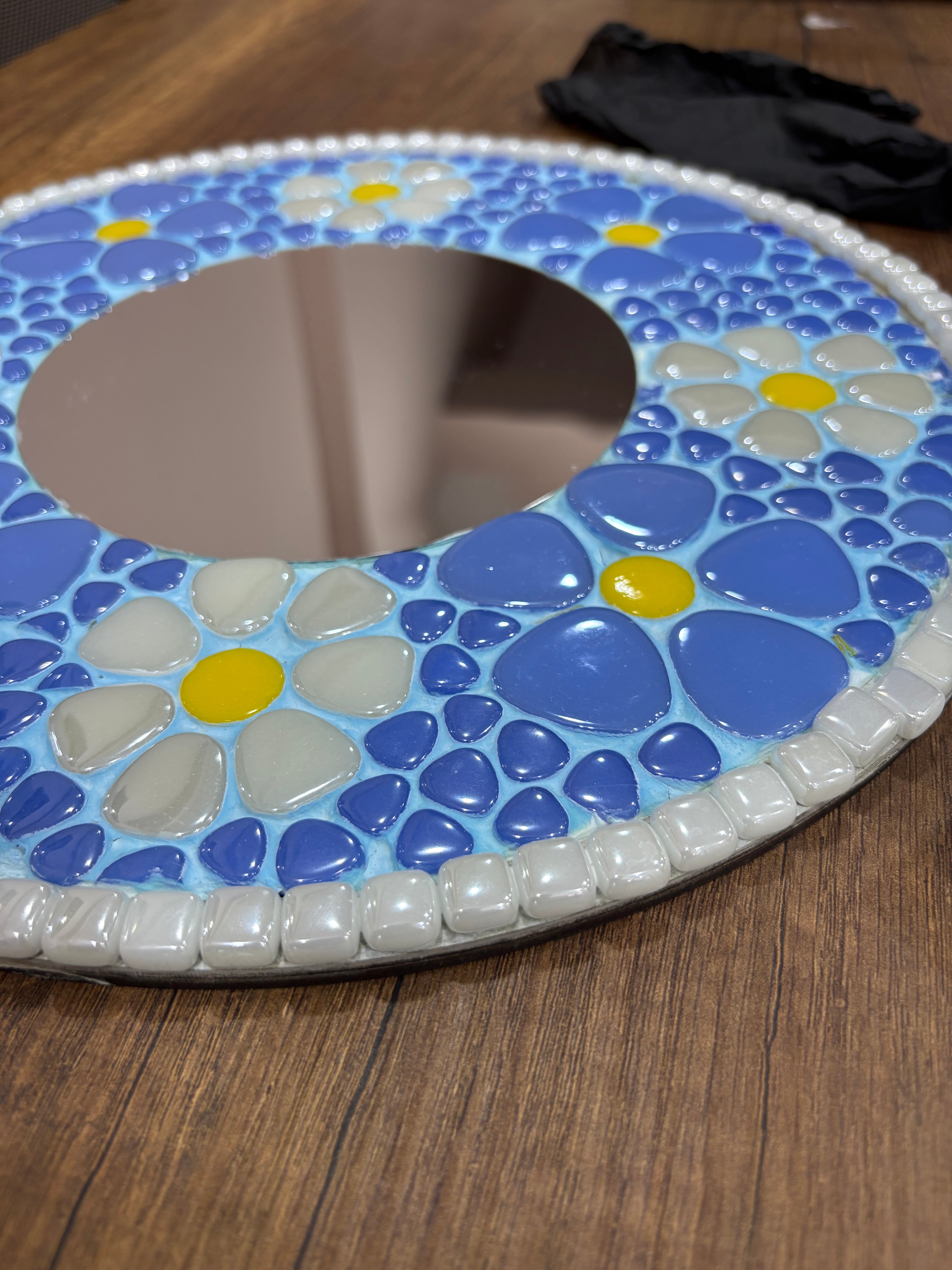 34x34cm Yuvarlak Pleksi Aynalı Yetişkin Set (Başlangıç Seviye)Mavi Tonlar