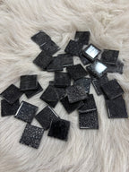 Sanatsal Kristal Mozaik KS-40 23x23mm Simli Siyah