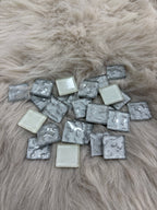 Sanatsal Kristal Mozaik KS-53 23x23mm Dalgalı Gümüş