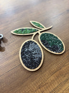 24x25cm Zeytin Dalı Figür Ham Ahşap