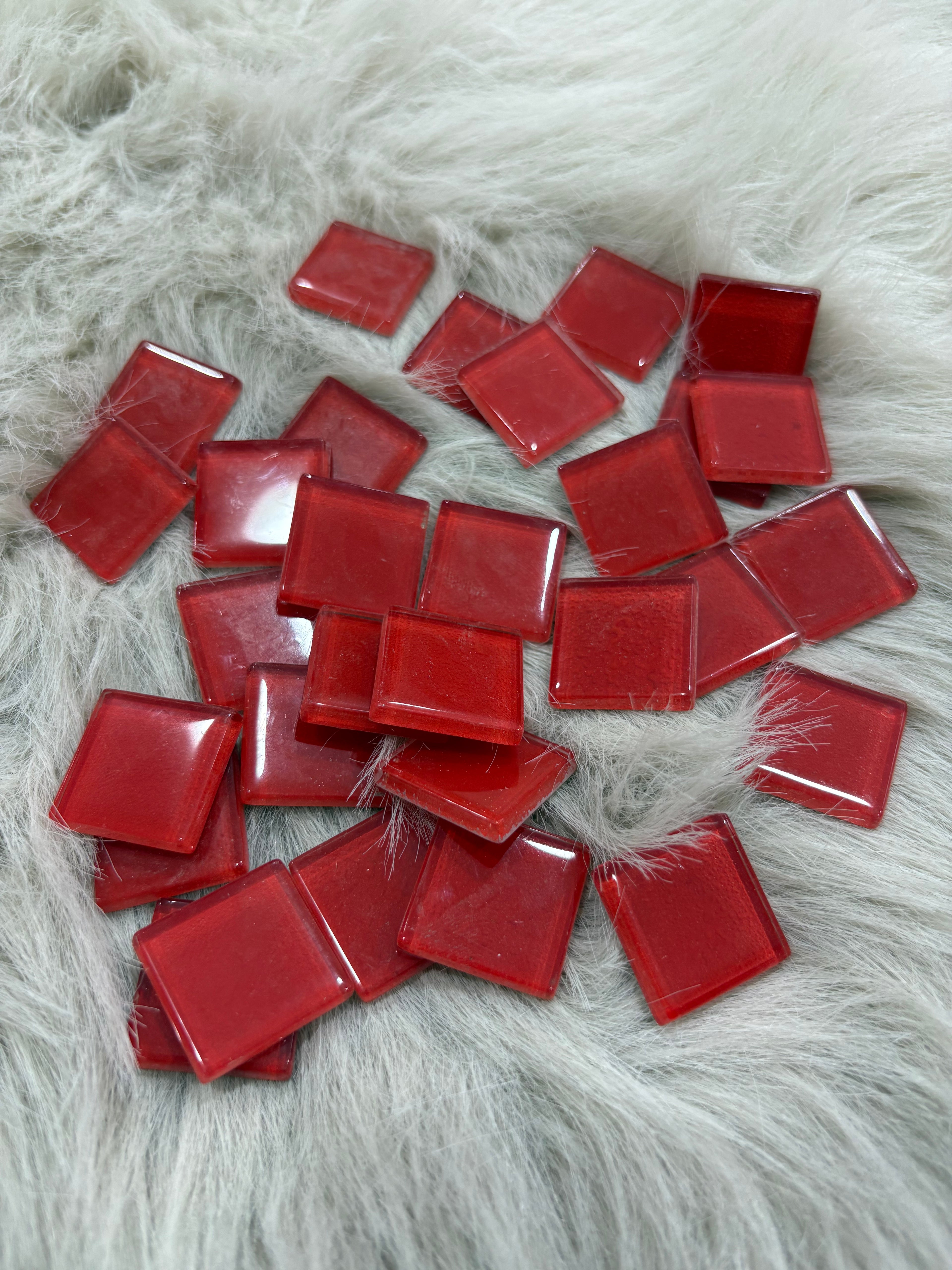 Sanatsal Kristal Mozaik KS-37 23x23mm Kırmızı
