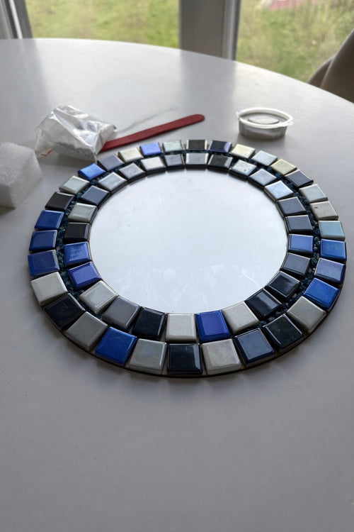 28x28cm Round Plexi Mirror Adult Set (Beginner Level) Metallic Tones