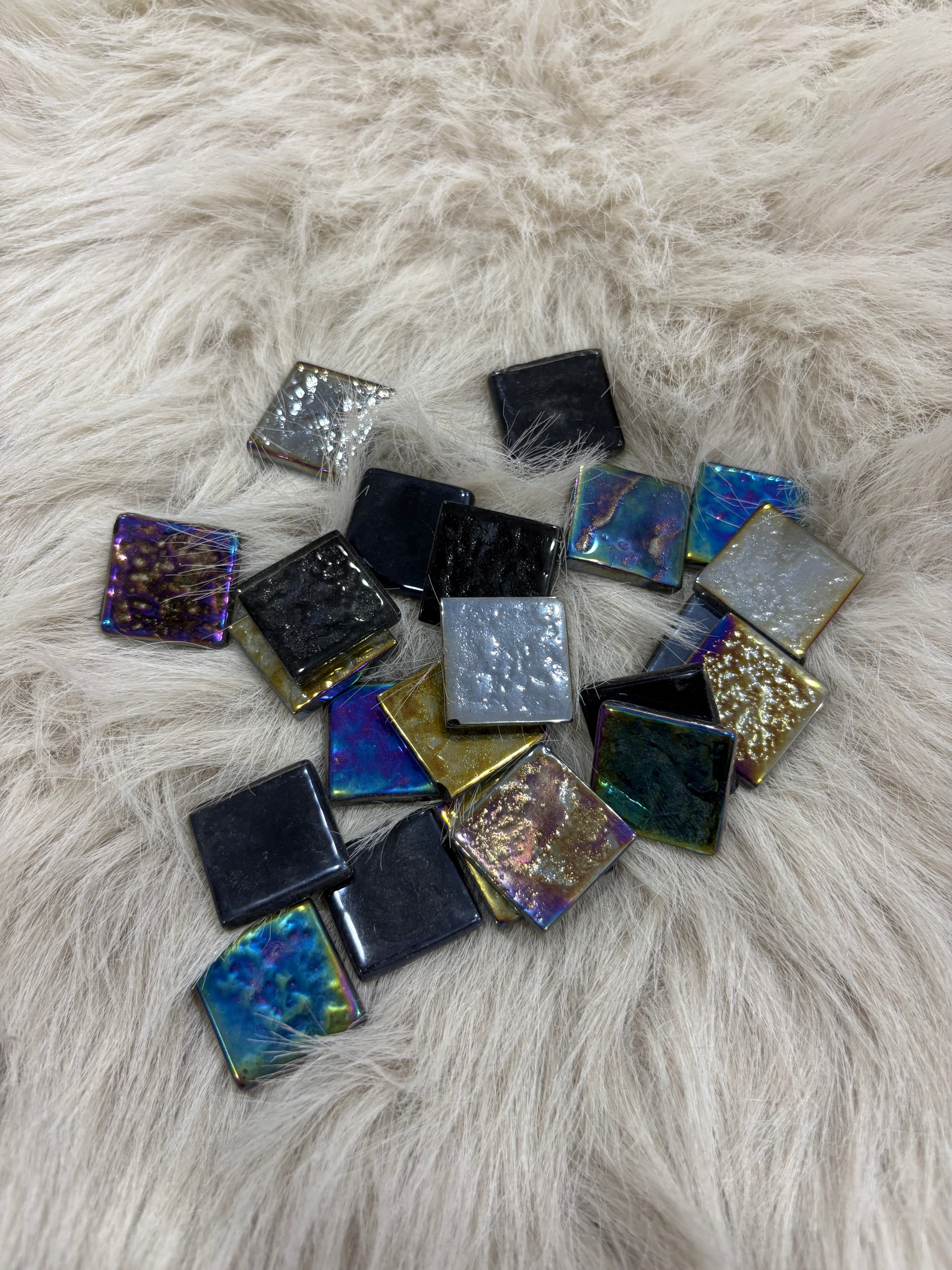 Sanatsal Kristal Mozaik KS-50 23x23mm Metalik Dalga