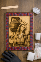 31x43cm Mozaik Tablo Ahşap Kazımalı (Anneler Günü Özel)
