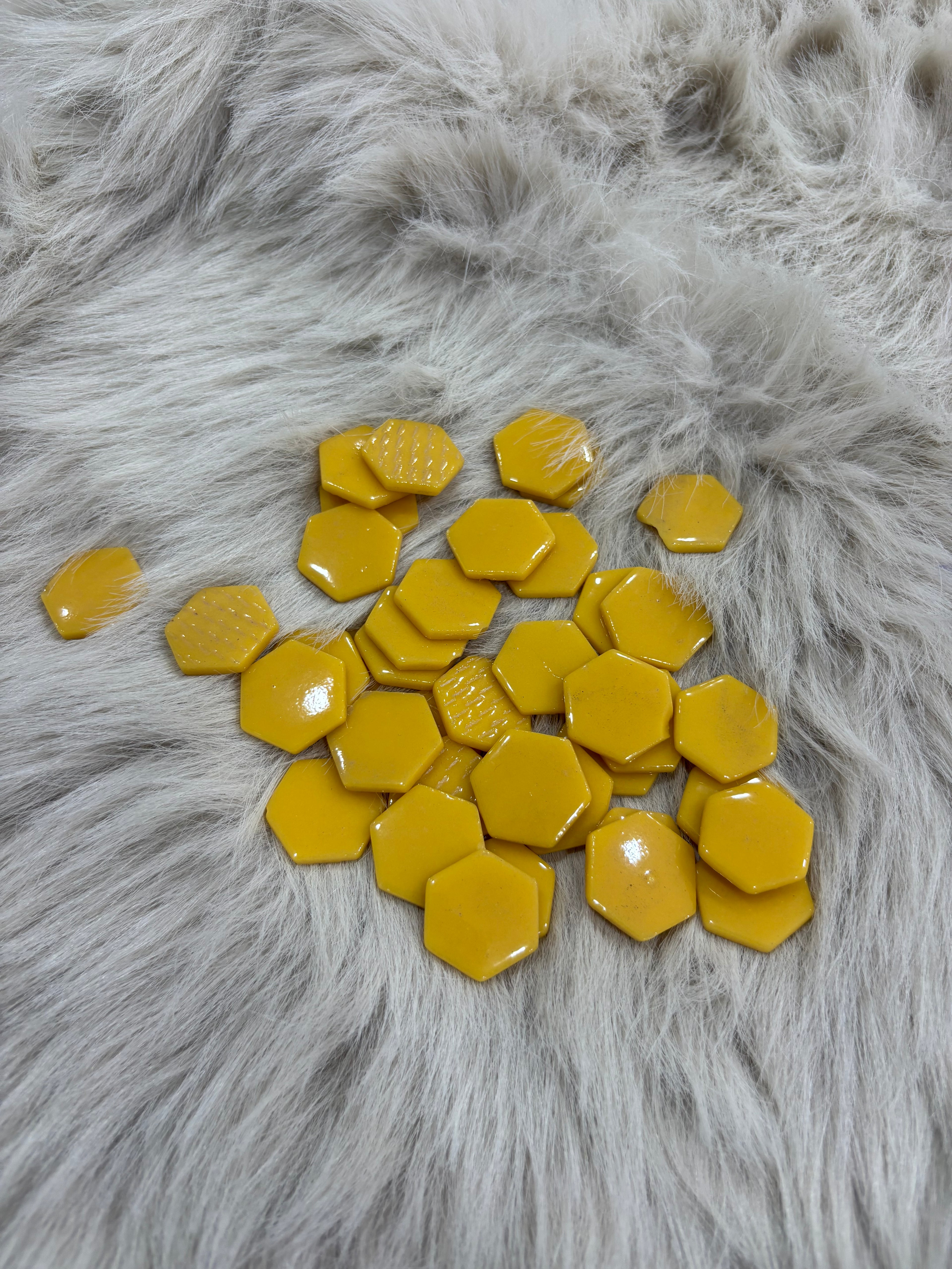 Sanatsal Mozaik SH-07 Sarı Altıgen 25x25mm