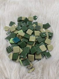 MX-04 Yeşil Mix Tonlar Sanatsal Mozaik 15x15mm