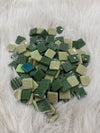 MX-04 Green Mix Shades Artistic Mosaic 15x15mm