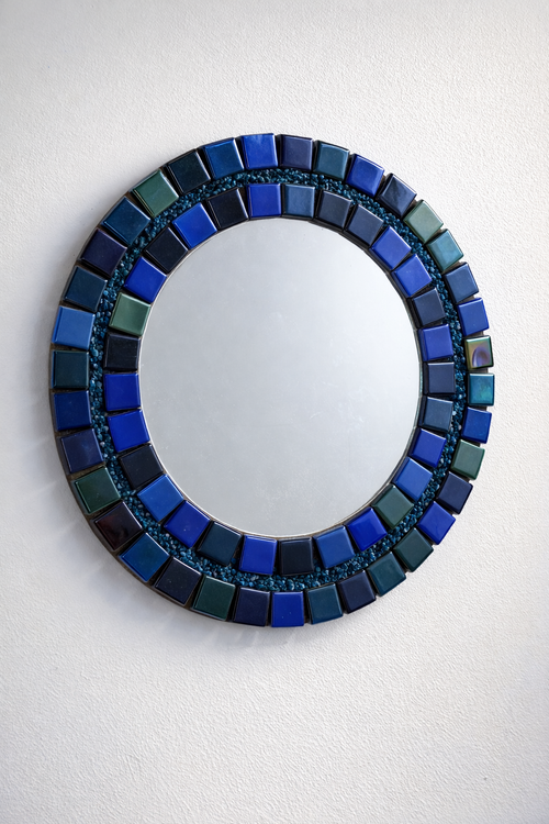 28x28cm Round Plexiglass Mirror Adult Set (Beginner Level)Blue Tones