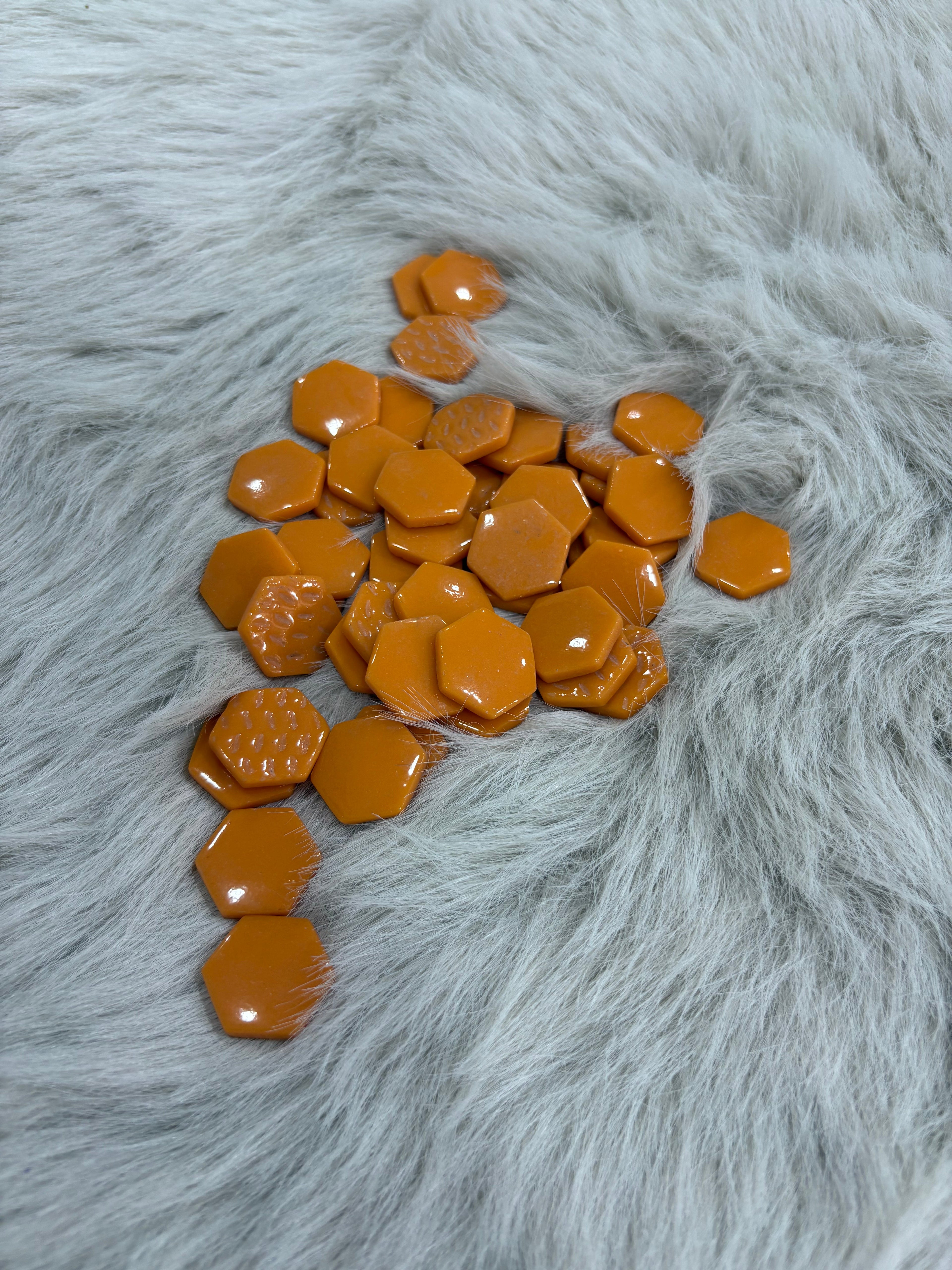 Sanatsal Mozaik SH-12 Turuncu Altıgen 25x25mm