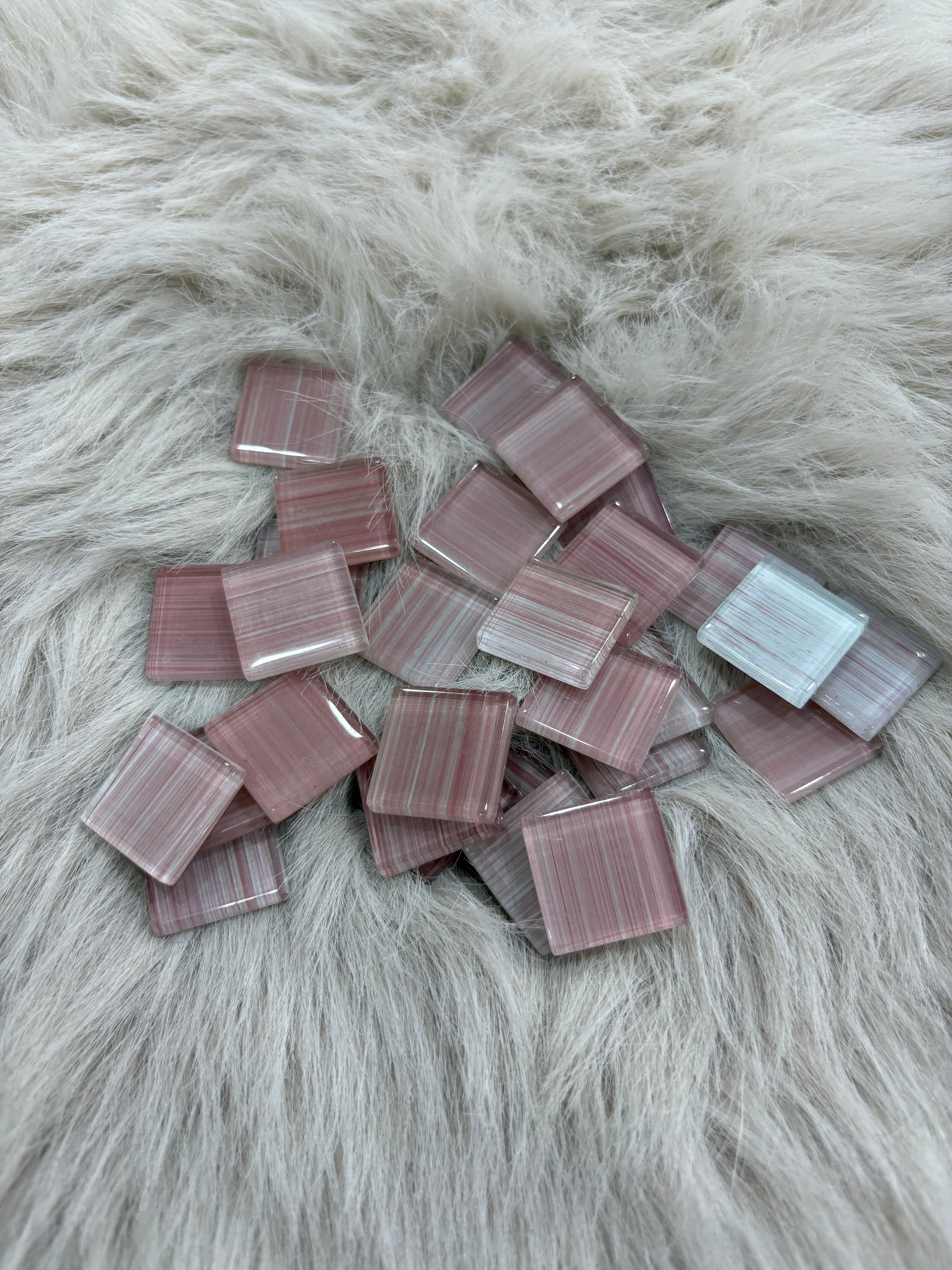 Sanatsal Kristal Mozaik KS-44 23x23mm Şeker Pembe