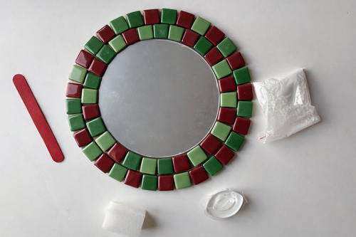 28x28cm Round Plexiglass Mirrored Adult Set (Beginner Level) Green-Red