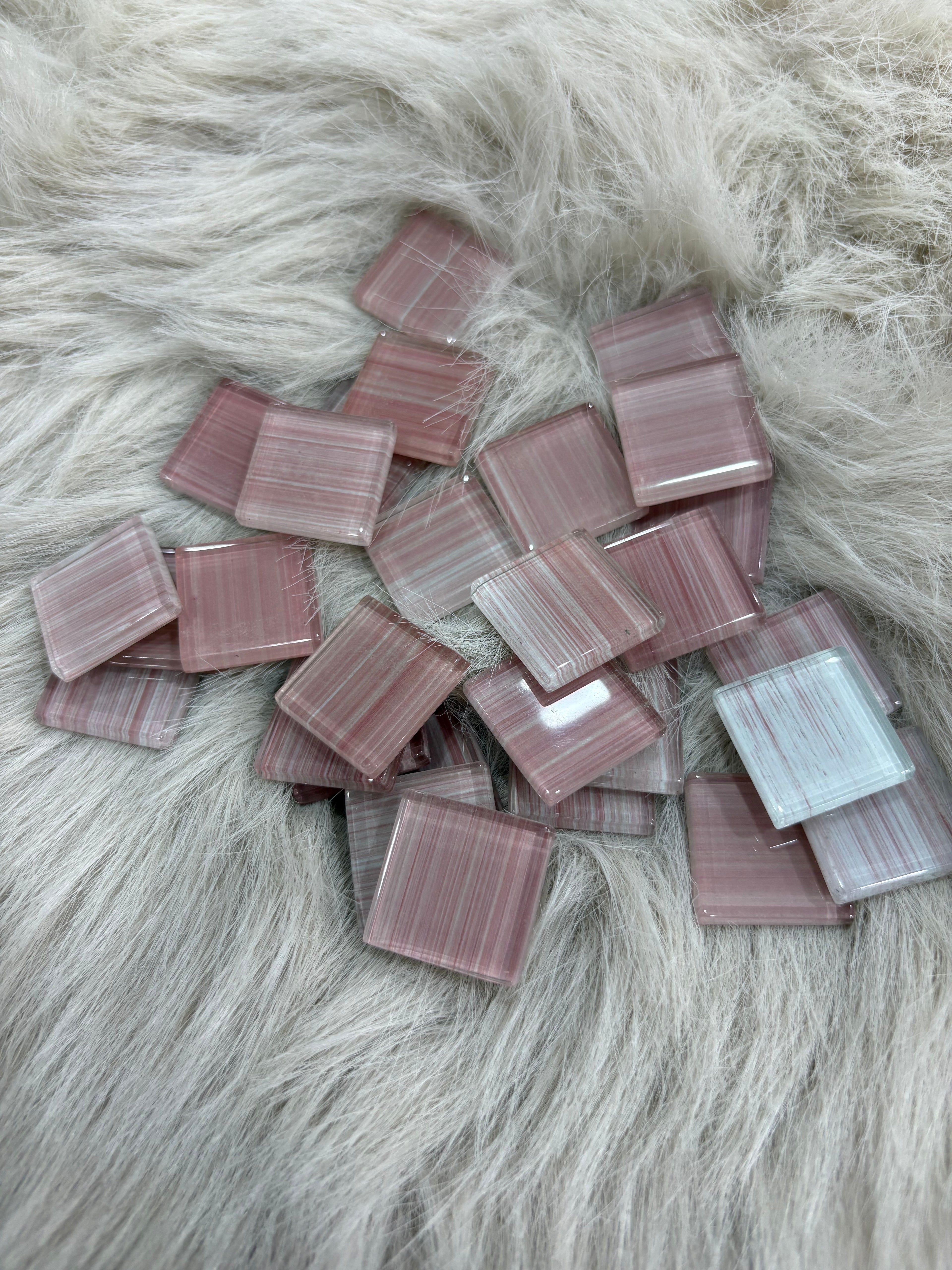 Sanatsal Kristal Mozaik KS-44 23x23mm Şeker Pembe