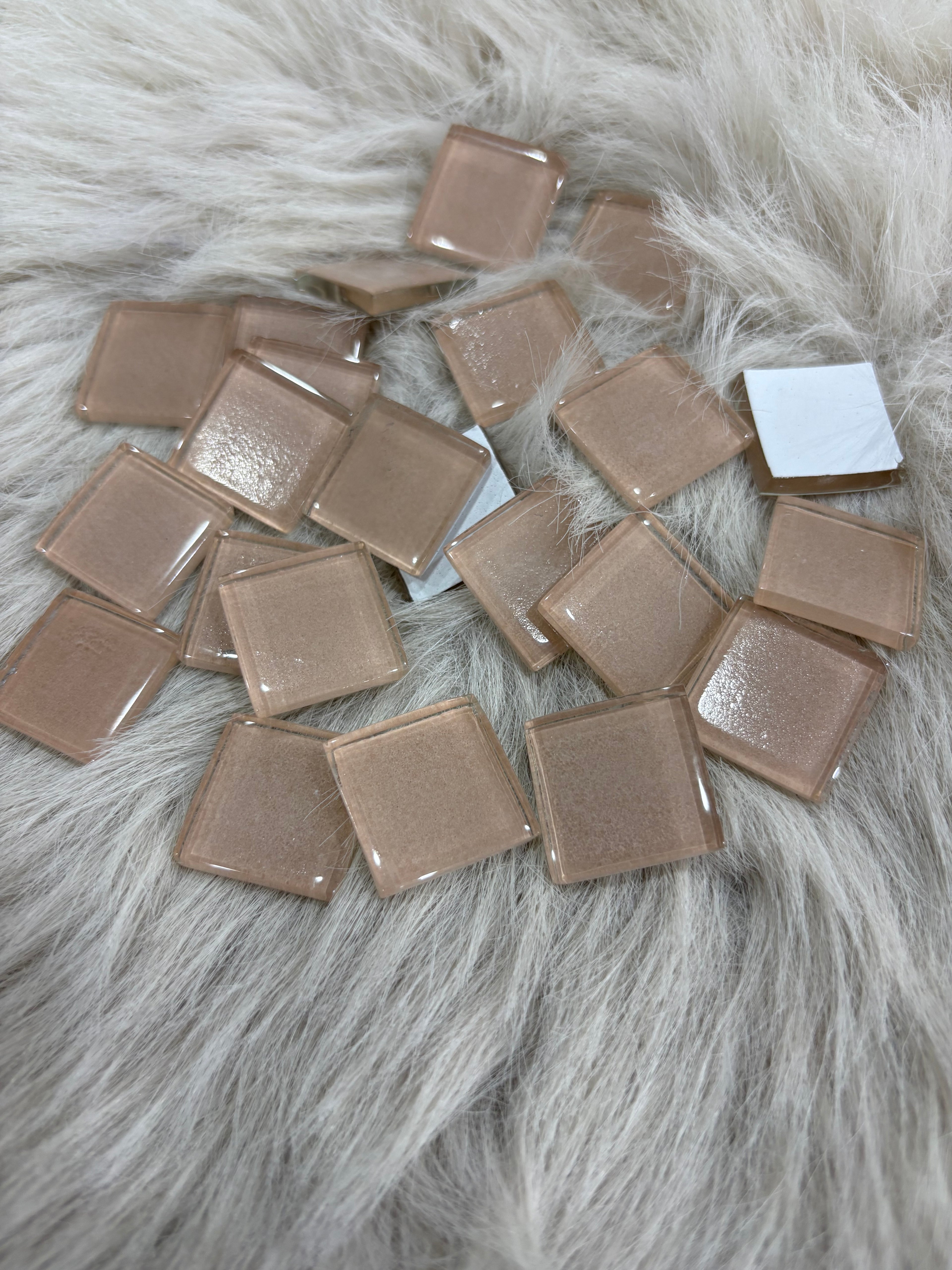 Sanatsal Kristal Mozaik KS-32 23x23mm Antislip Sütlü Kahve