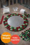 28x28cm Round Plexiglass Mirrored Adult Set (Beginner Level) Green-Red