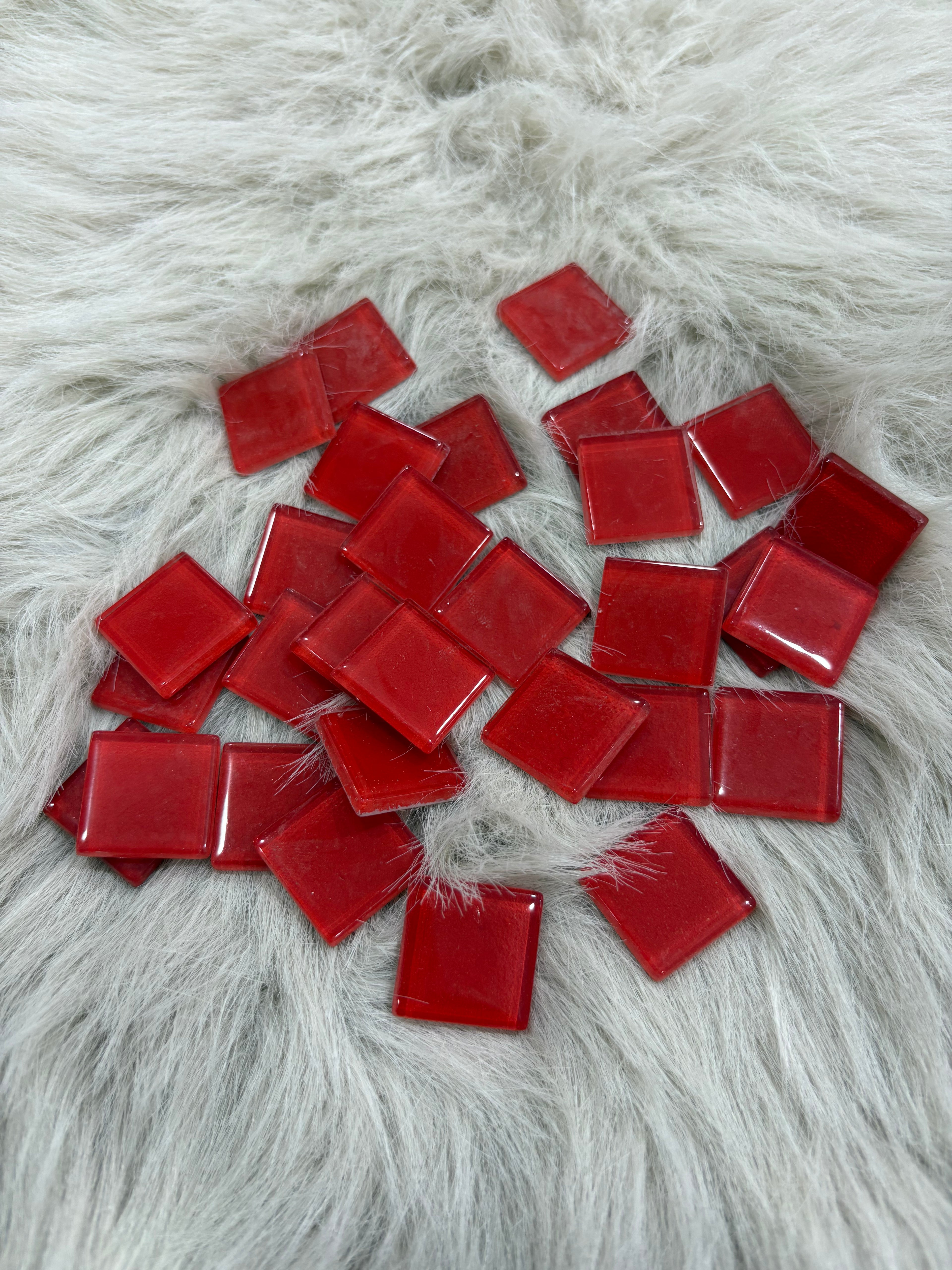 Sanatsal Kristal Mozaik KS-37 23x23mm Kırmızı