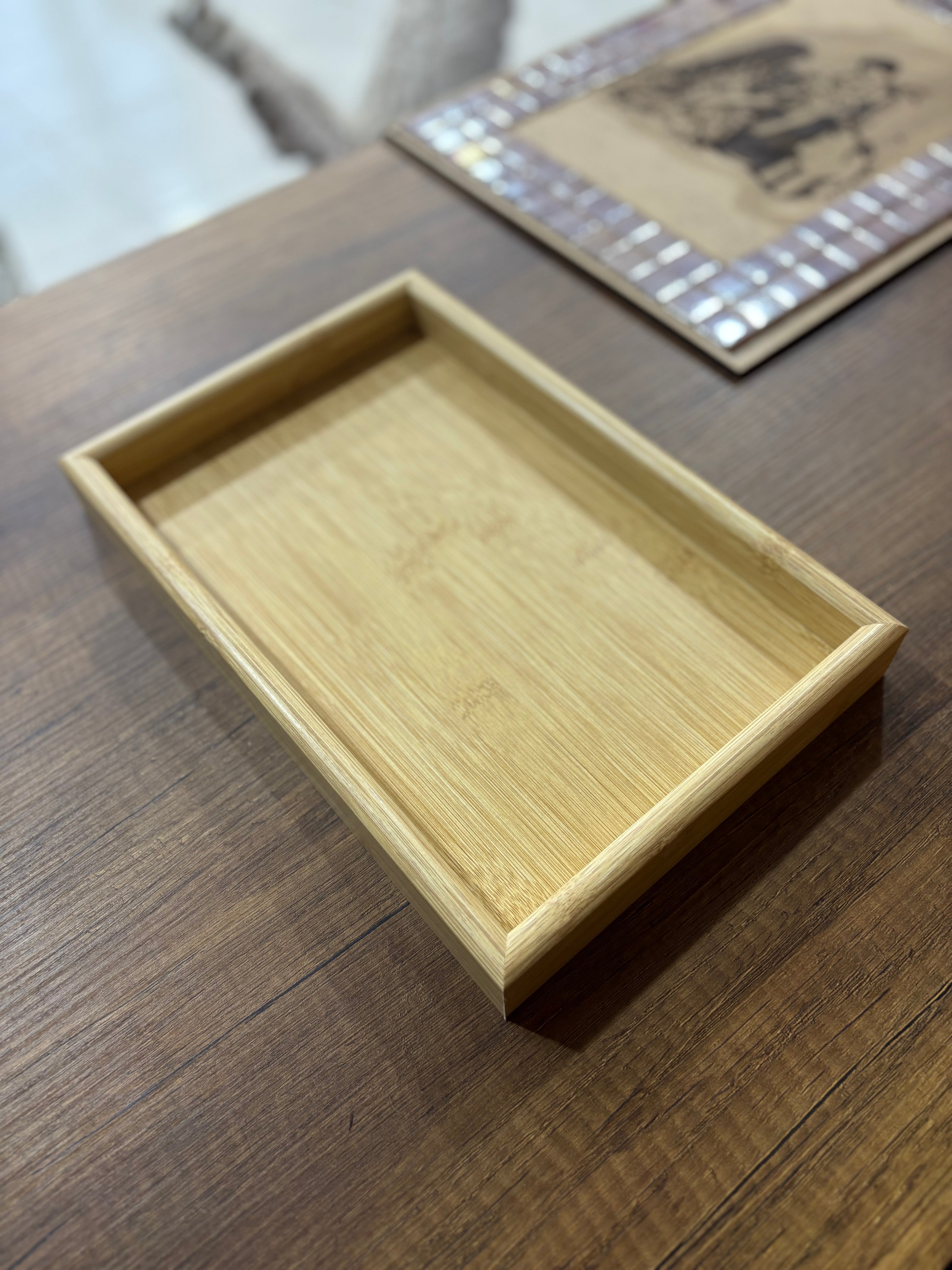 30x40cm Dikdörtgen Ahşap Mozaik Çalışma Tepsisi