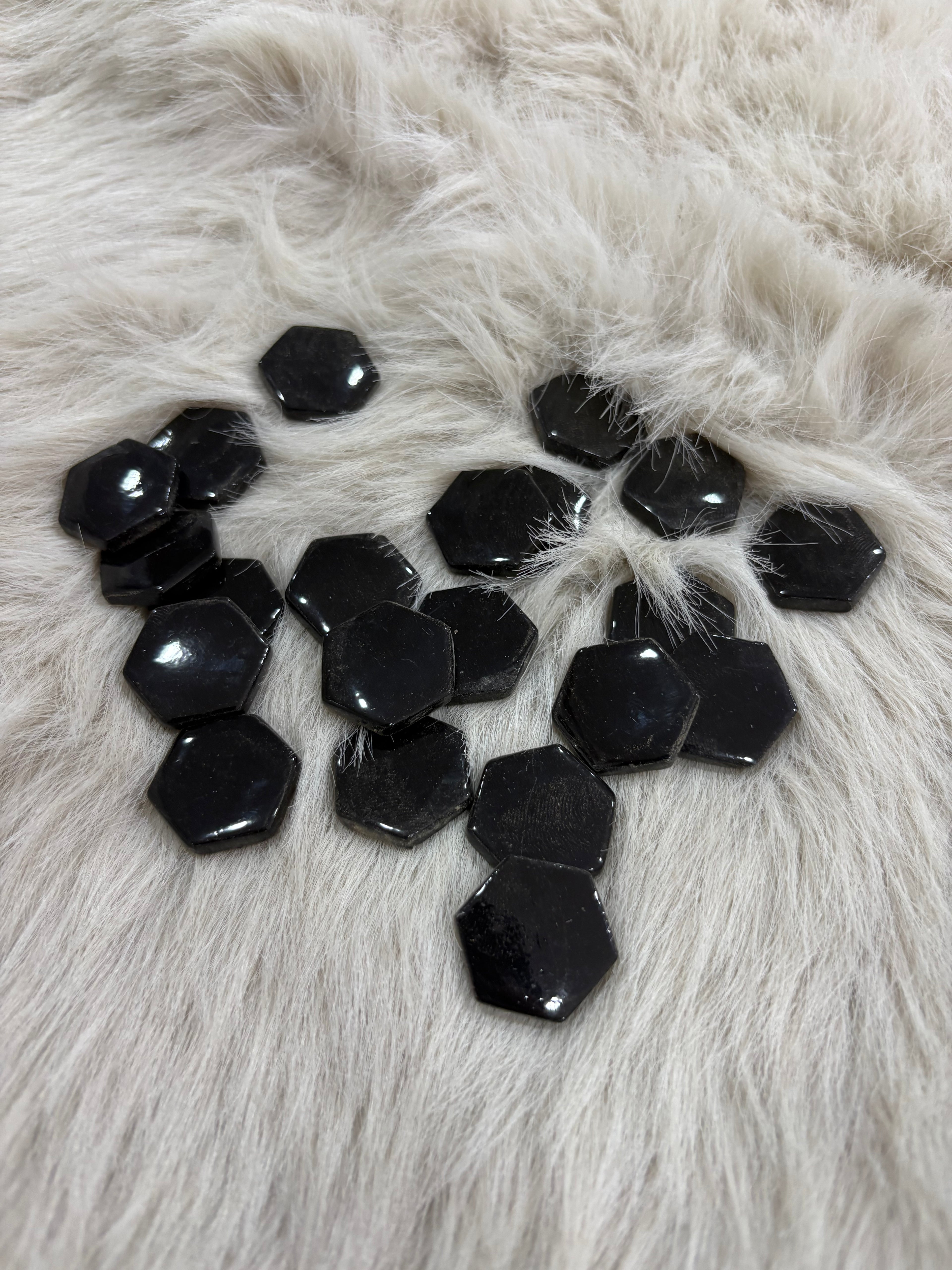 Sanatsal Mozaik SH-08 Siyah Altıgen 25x25mm