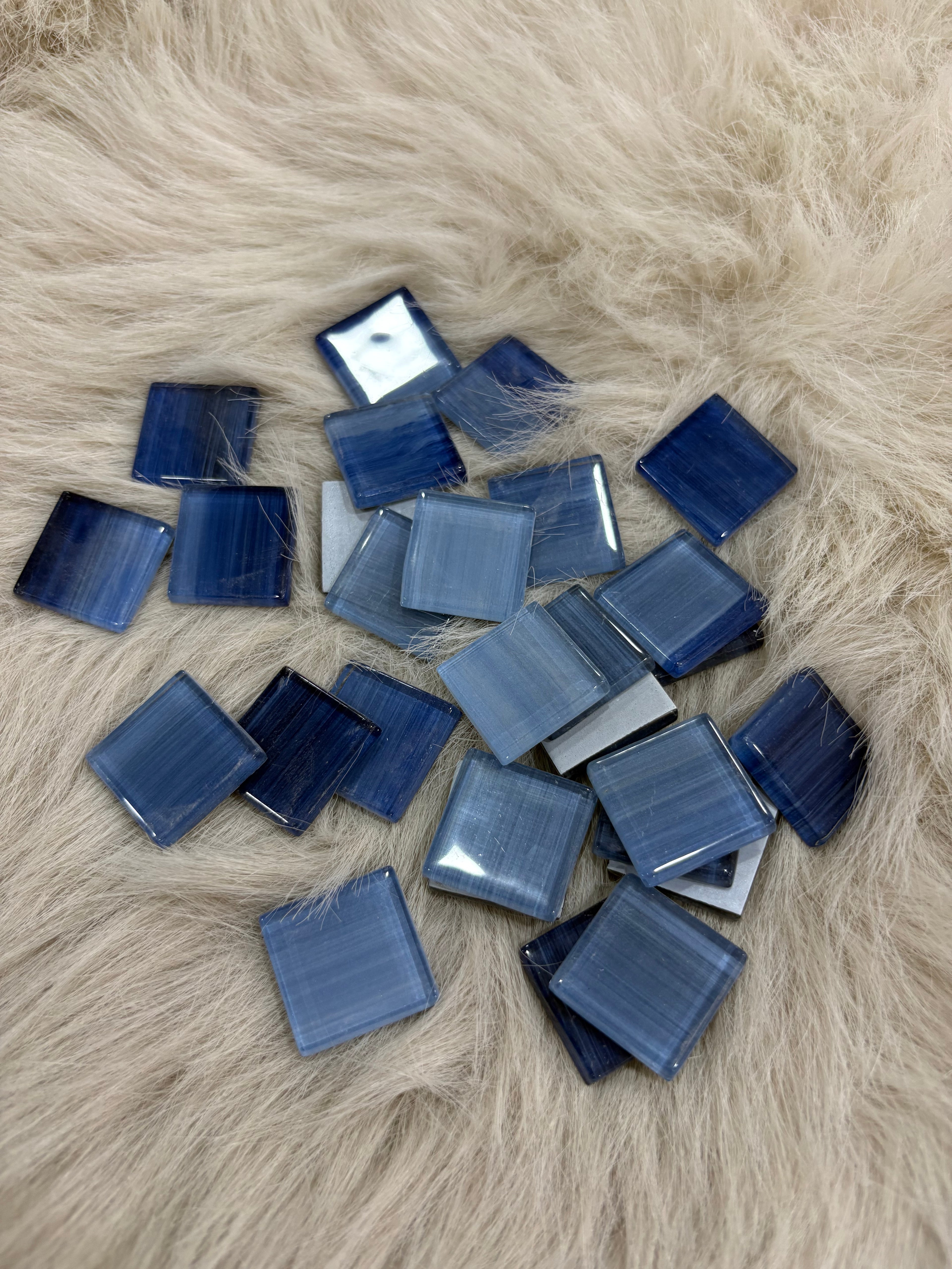 Sanatsal Kristal Mozaik KS-51 23x23mm Çizgili Maviler