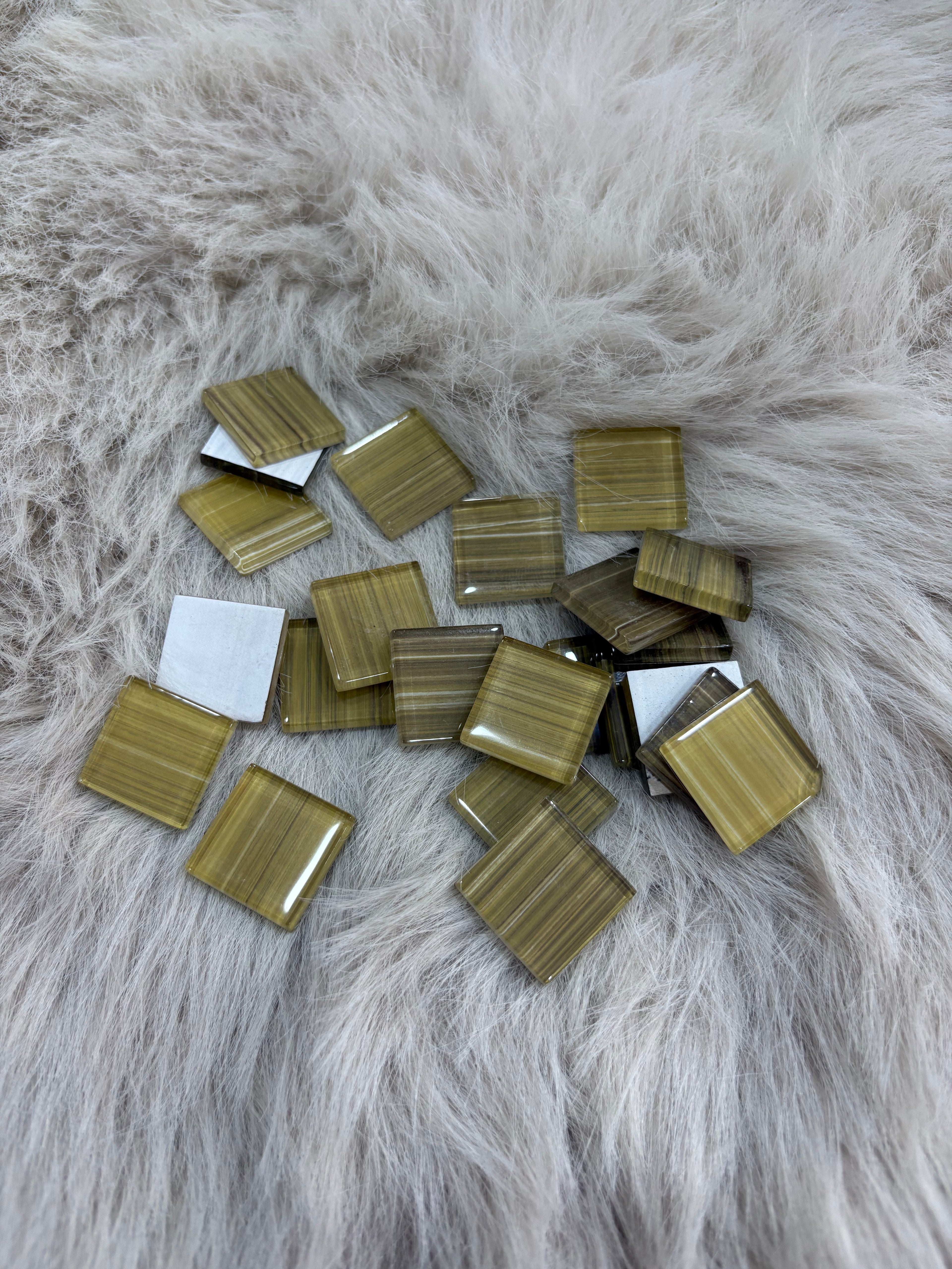 Sanatsal Kristal Mozaik KS-06 23x23mm Yanık Çimen