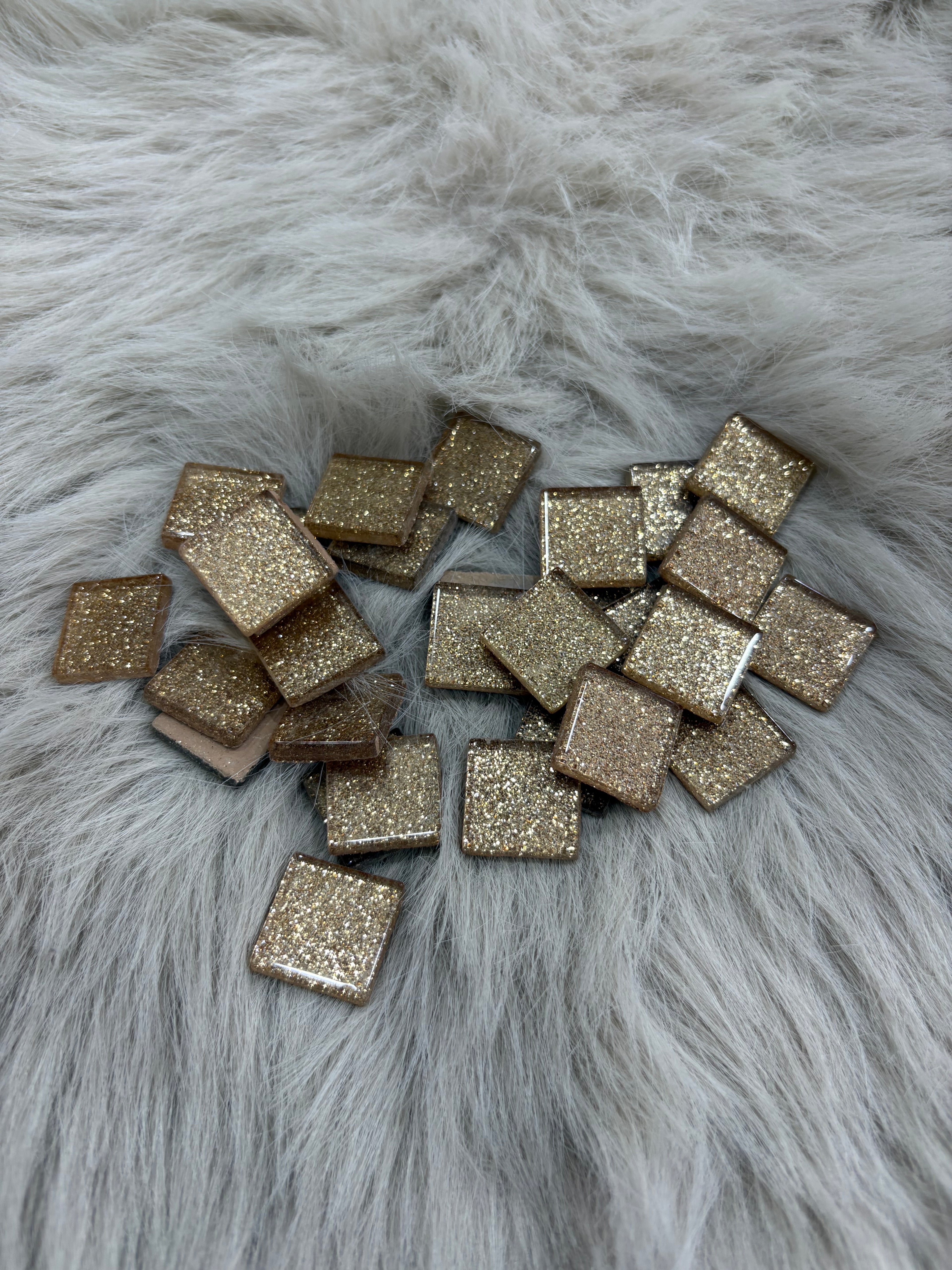 Sanatsal Kristal Mozaik KS-49 23x23mm Simli Gold