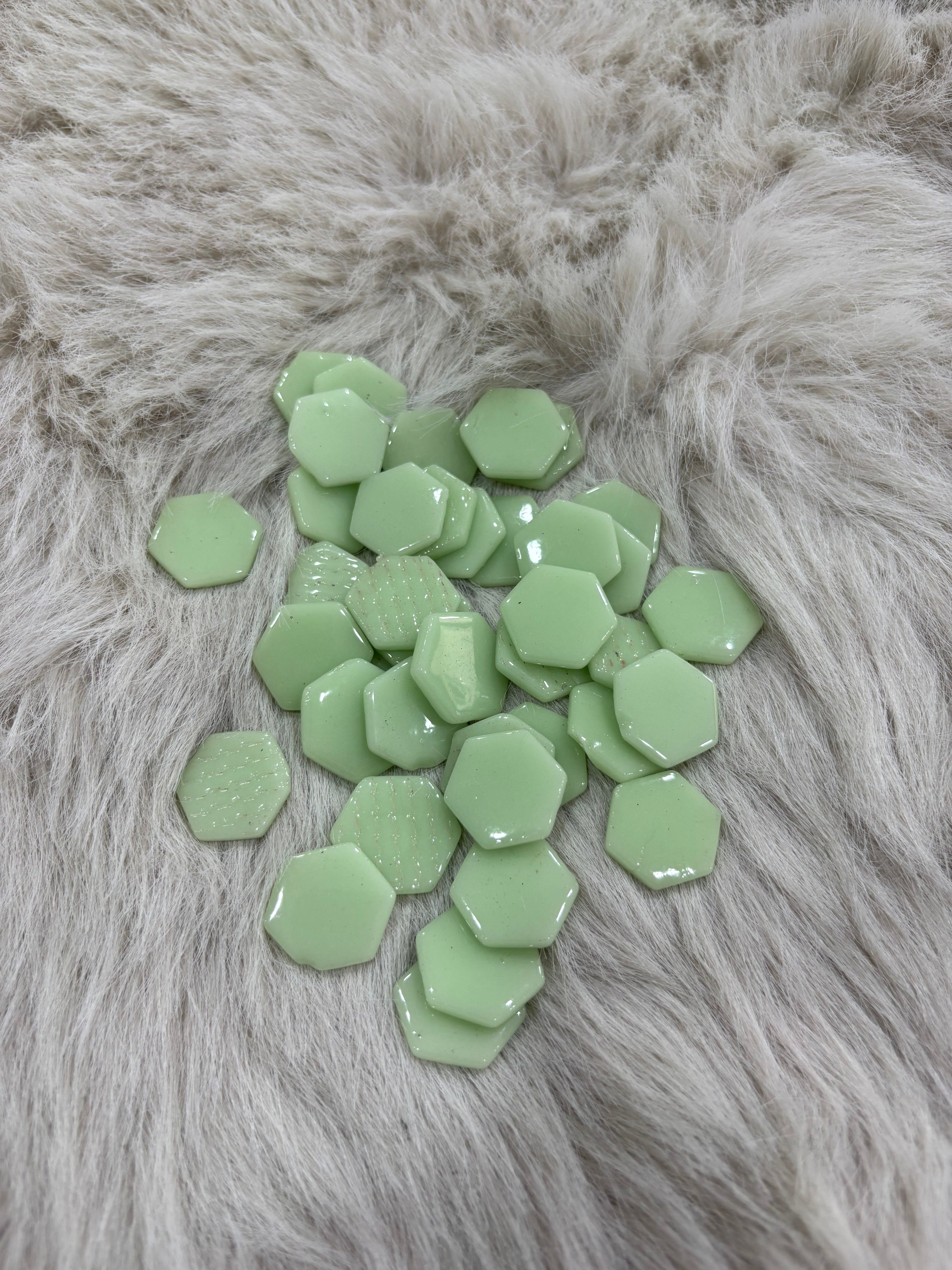 Sanatsal Mozaik SH-11 Açık Yeşil Altıgen 25x25mm