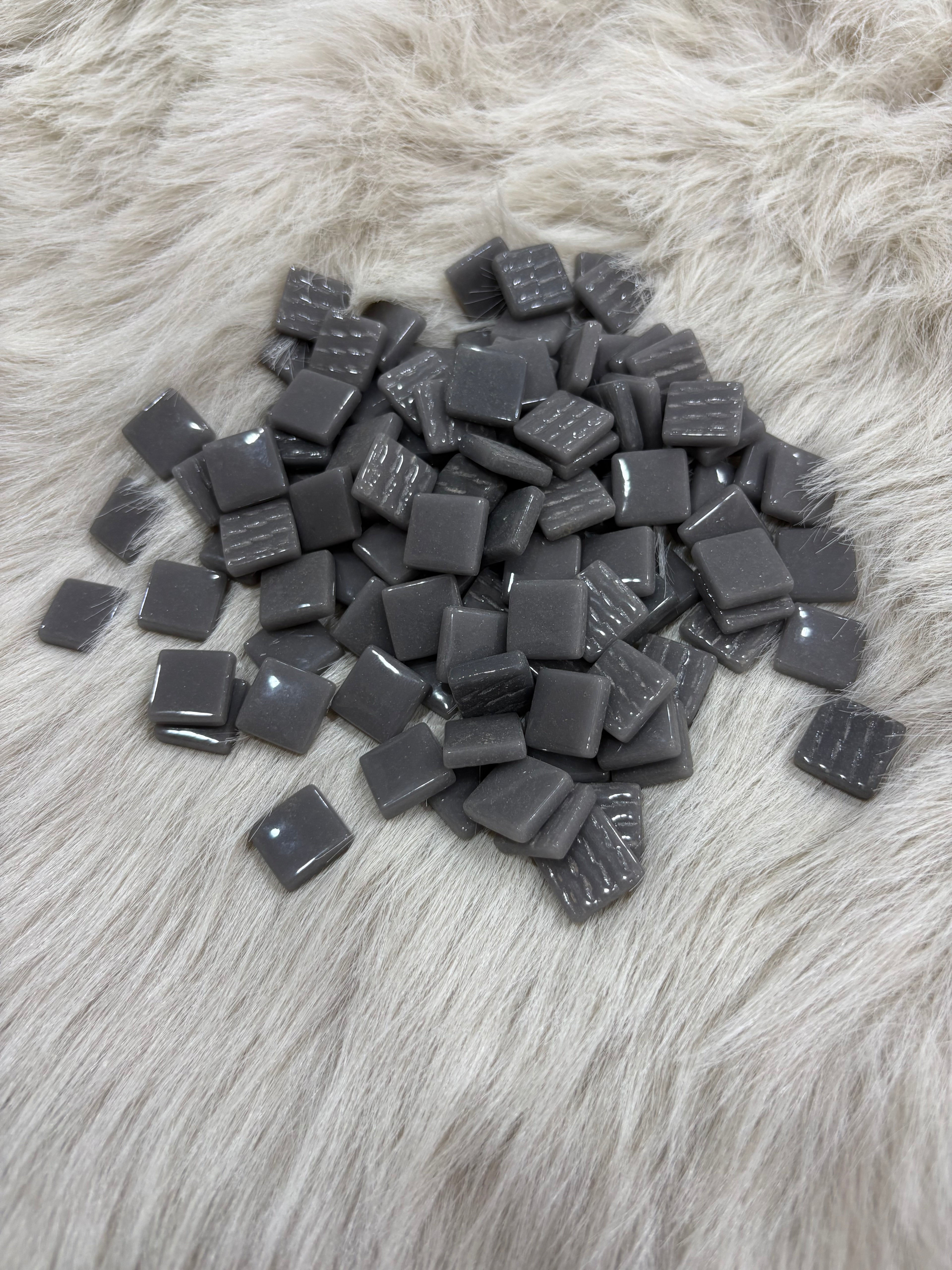 KM-03 Koyu Gri Sanatsal Mozaik 15x15mm