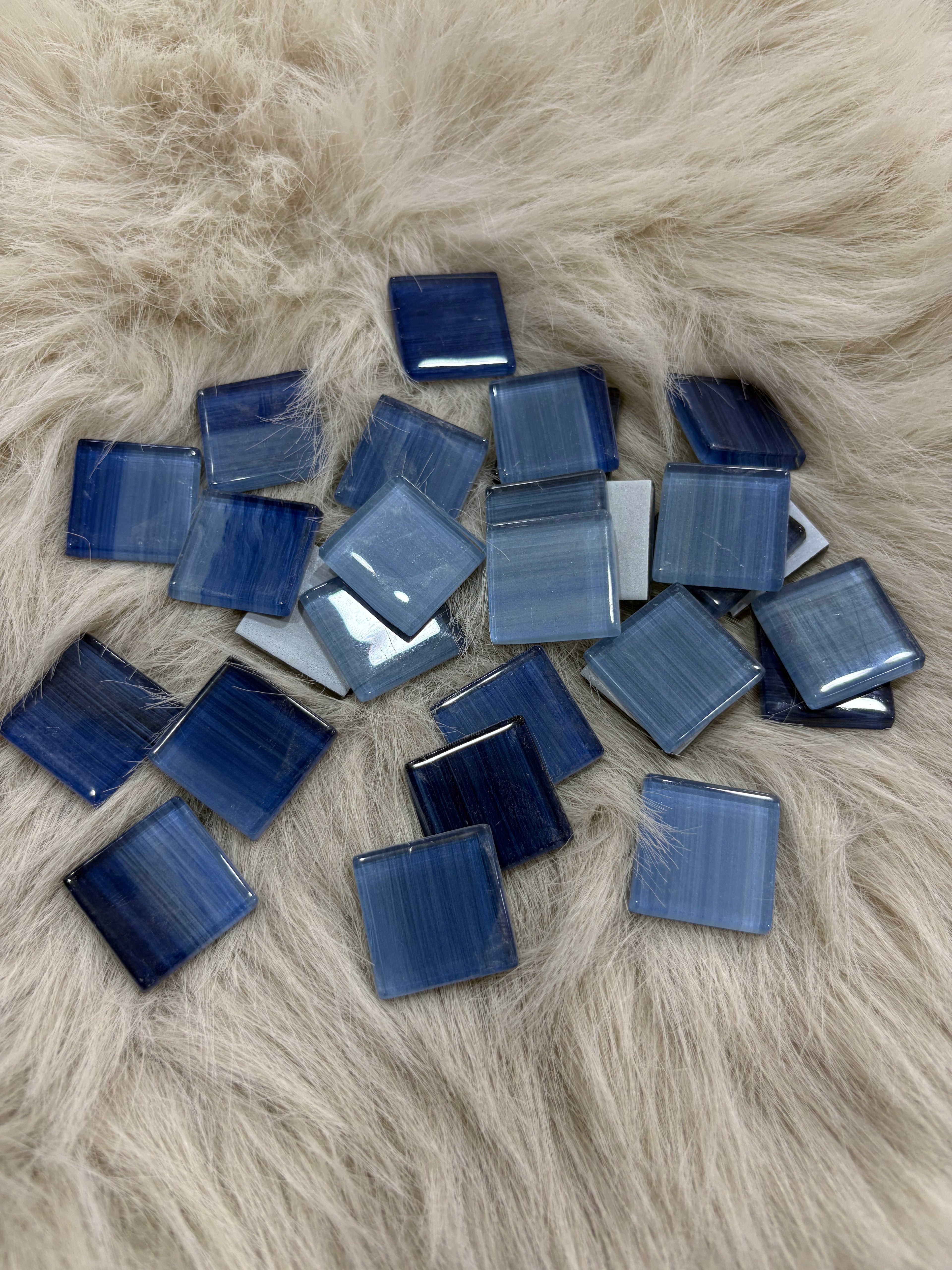 Sanatsal Kristal Mozaik KS-51 23x23mm Çizgili Maviler