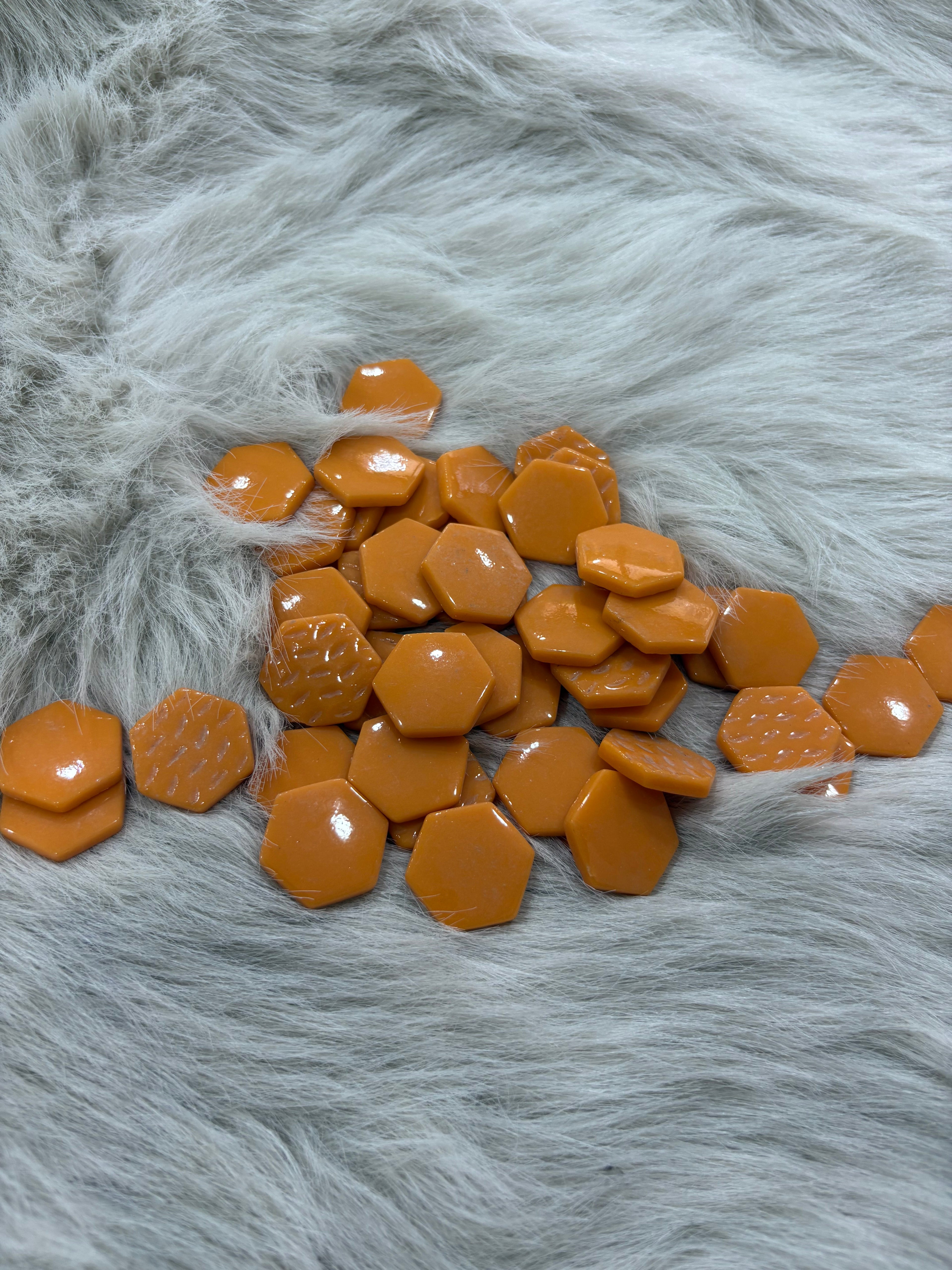 Sanatsal Mozaik SH-12 Turuncu Altıgen 25x25mm